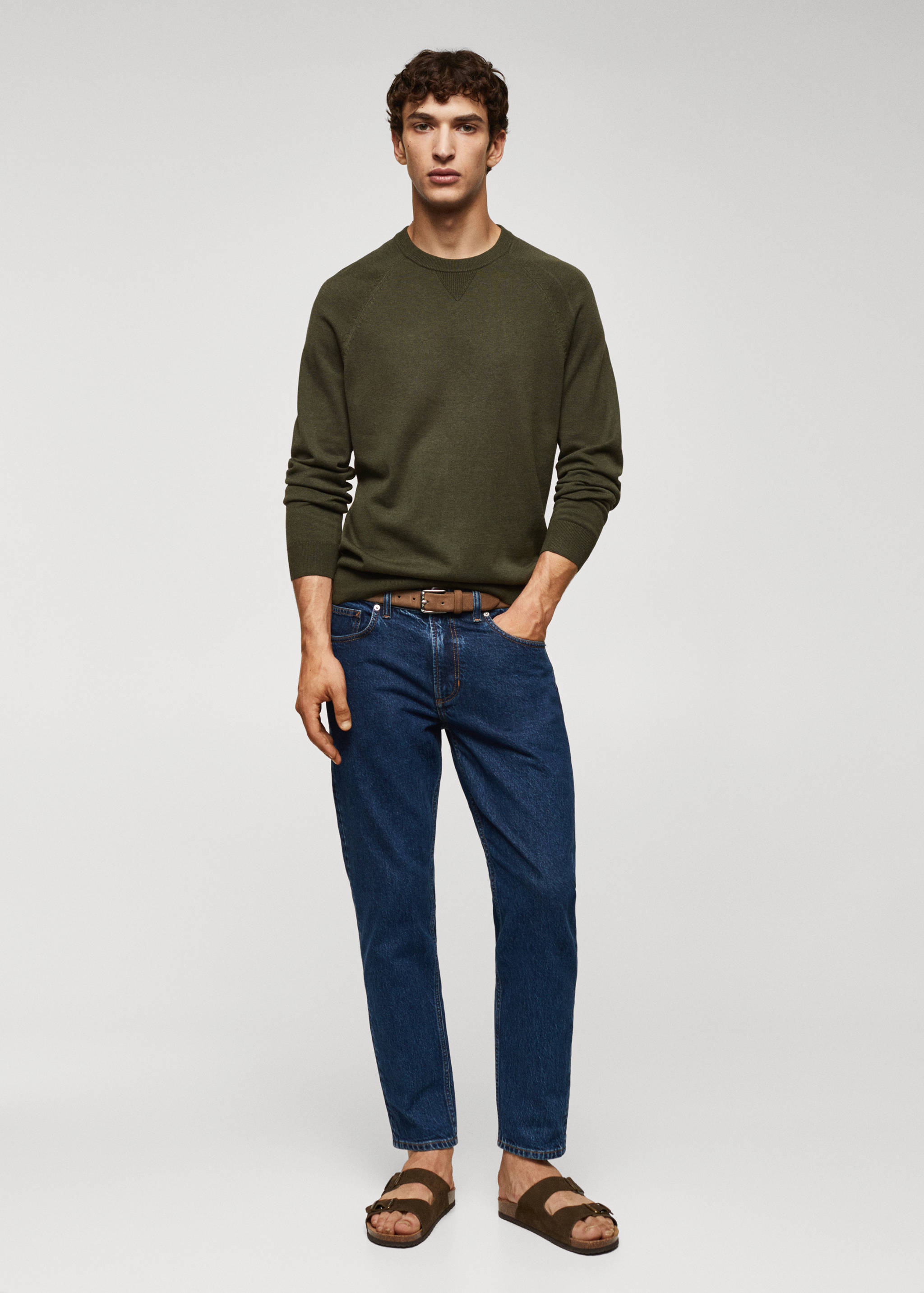 Fine-knit cotton sweater - General plane