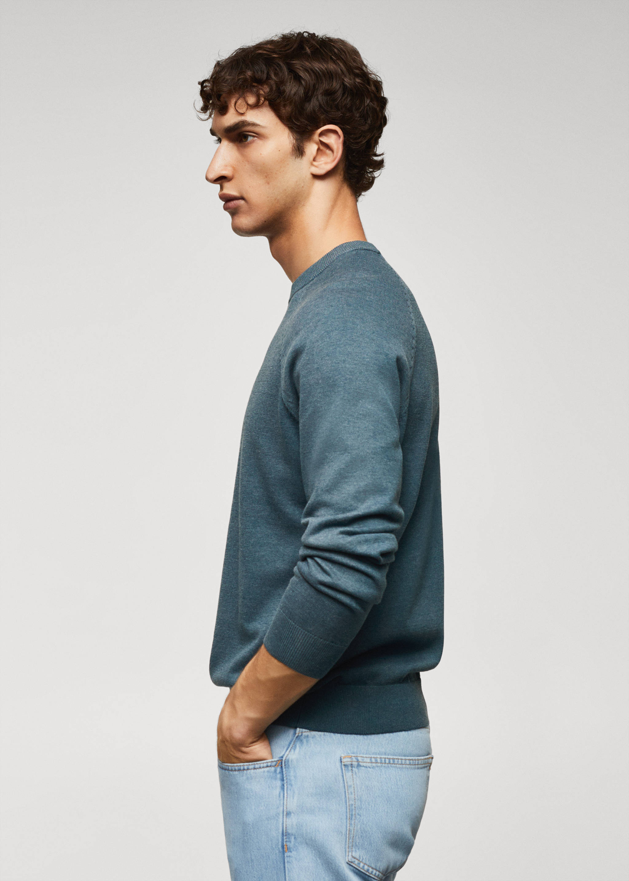 Fine-knit cotton sweater - Details of the article 2