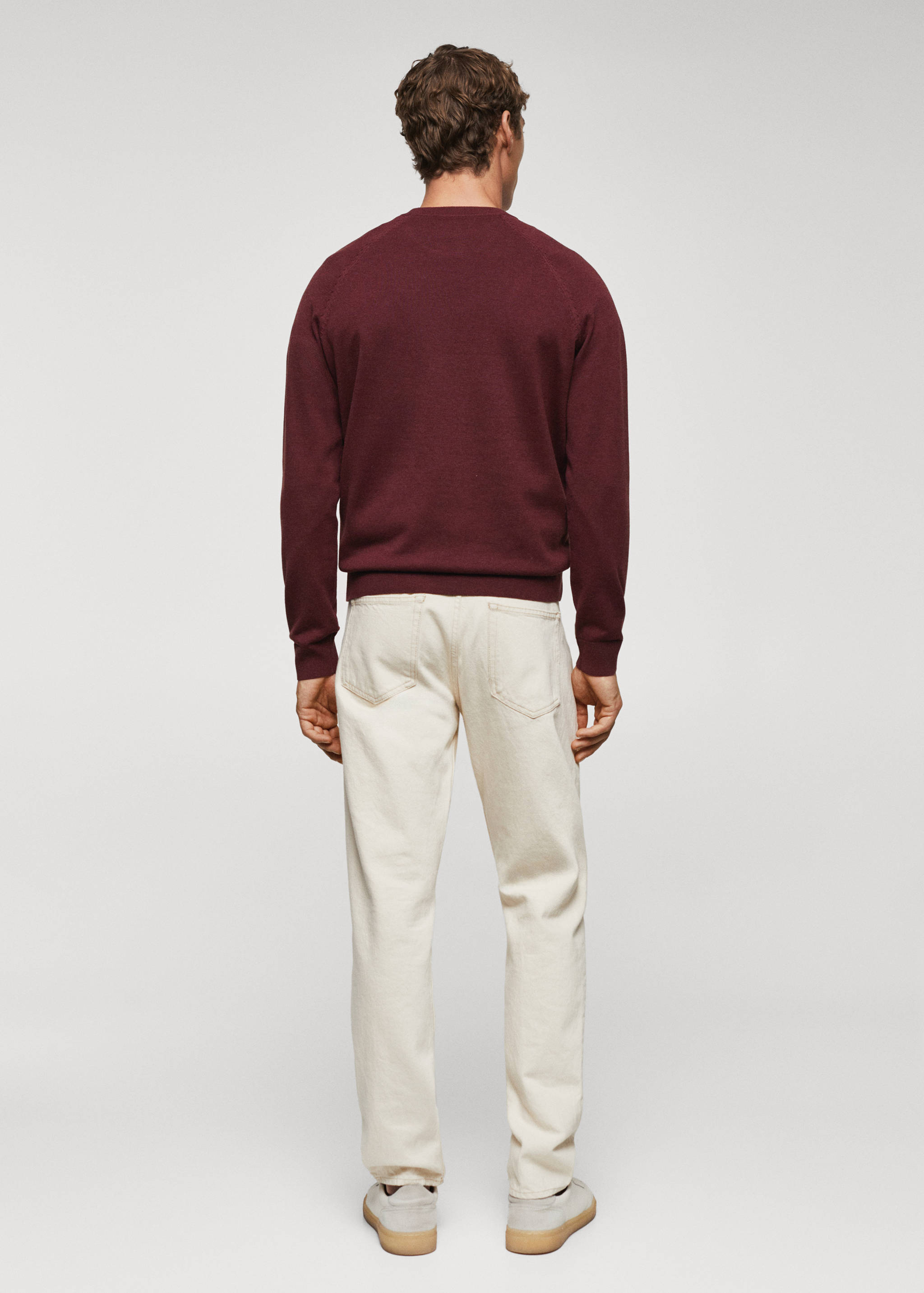 Fine-knit cotton sweater - Reverse of the article