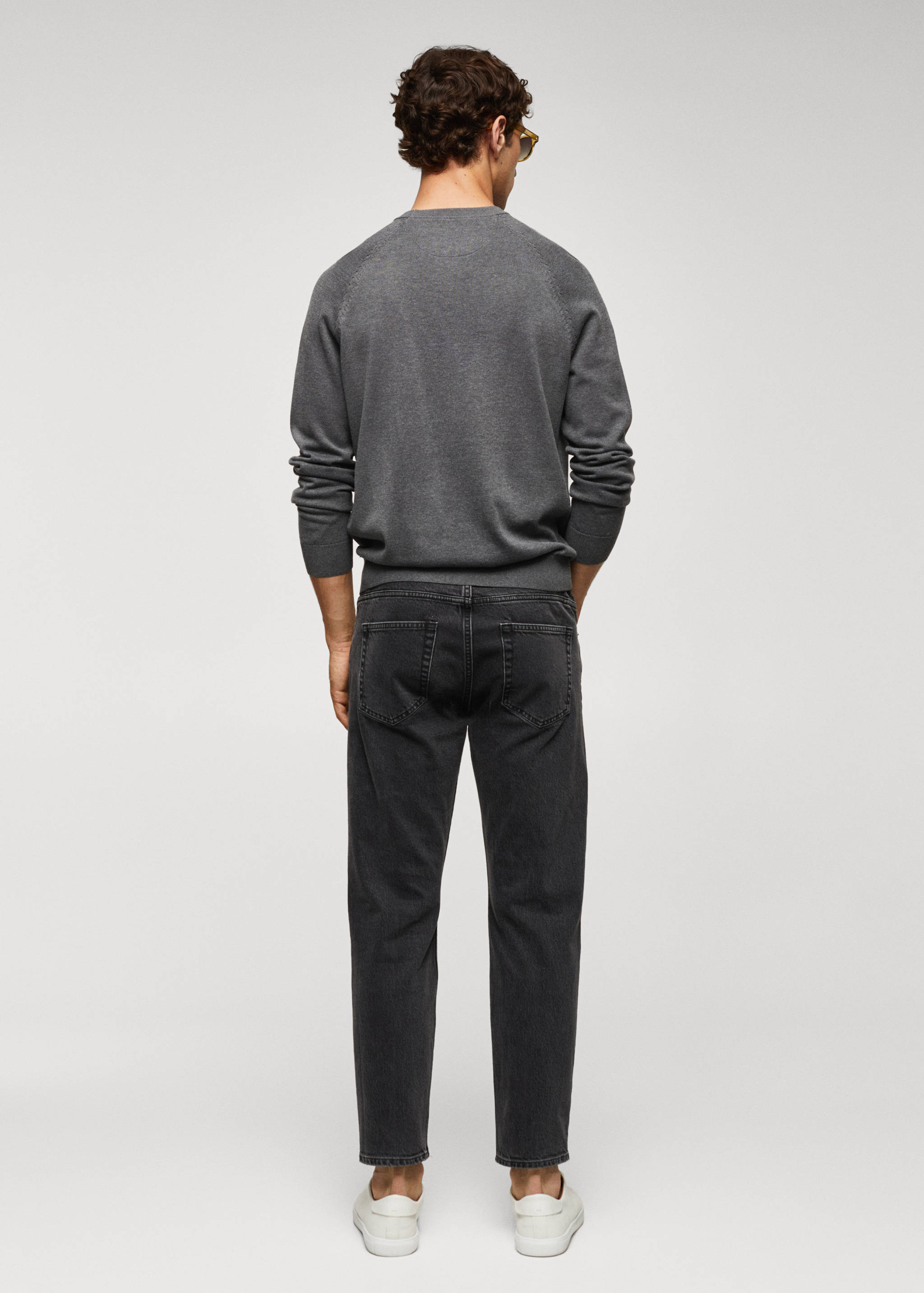 Fine-knit cotton sweater - Reverse of the article