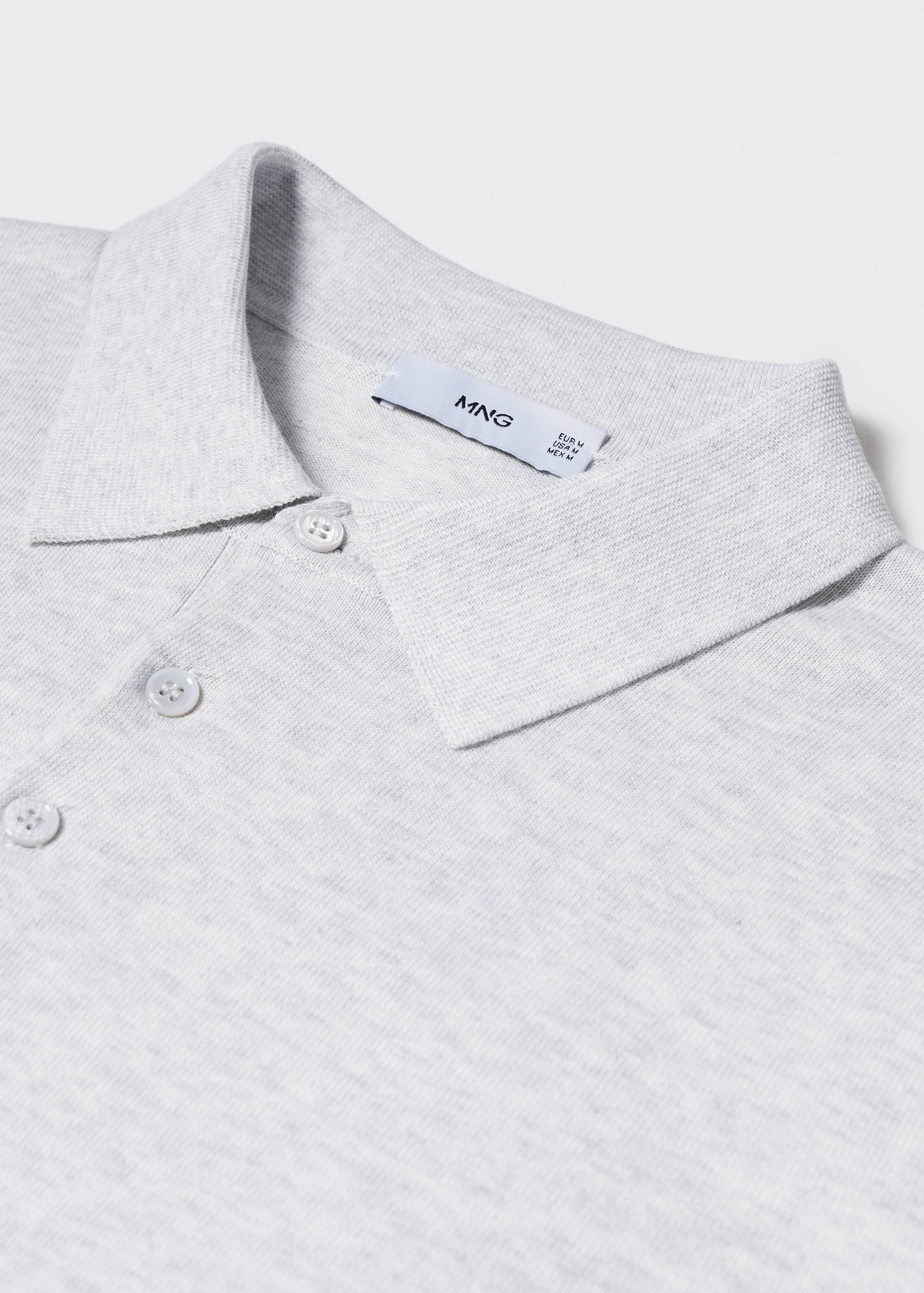 Long-sleeved cotton jersey polo shirt - Details of the article 8