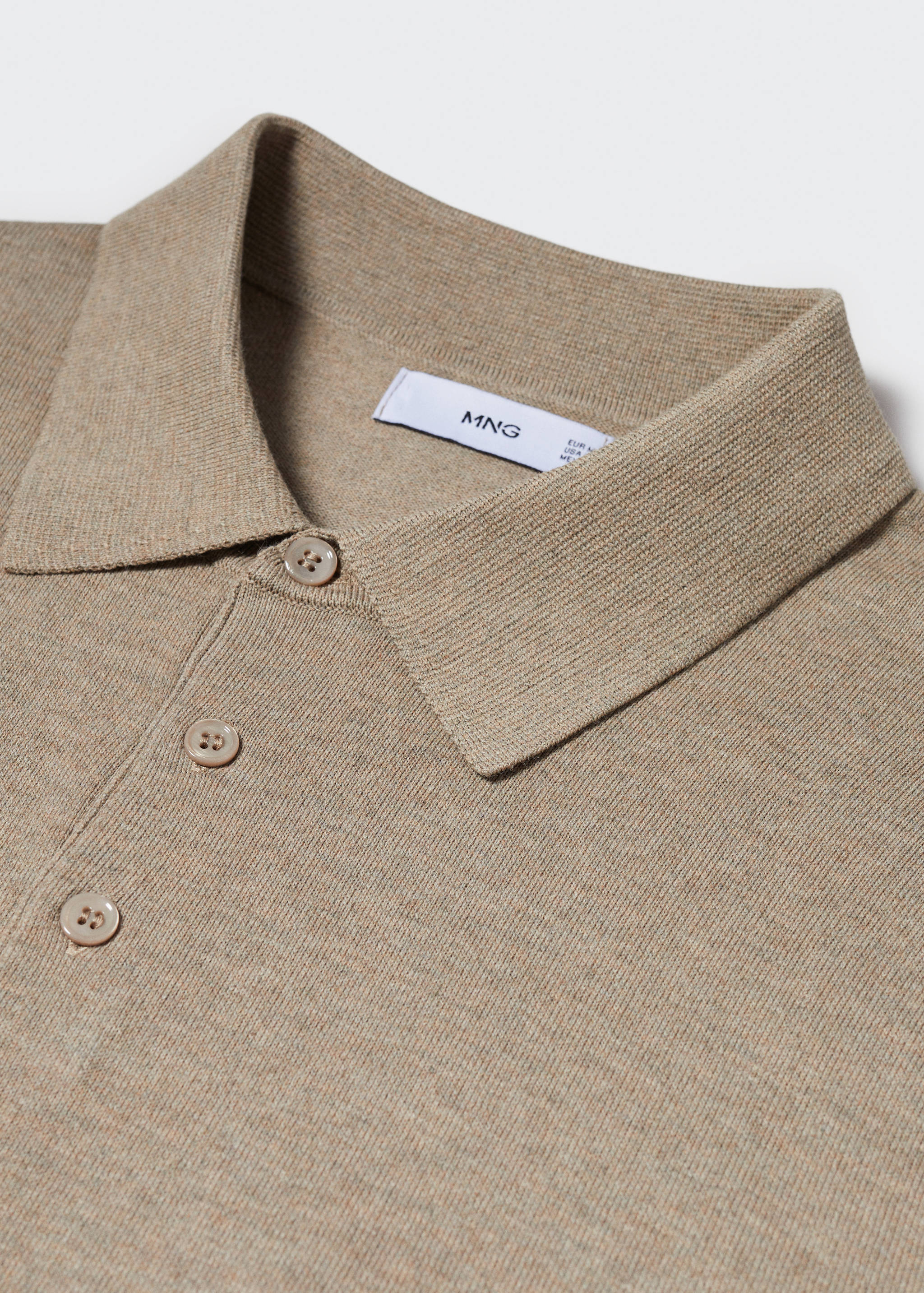 Long-sleeved cotton jersey polo shirt - Details of the article 8