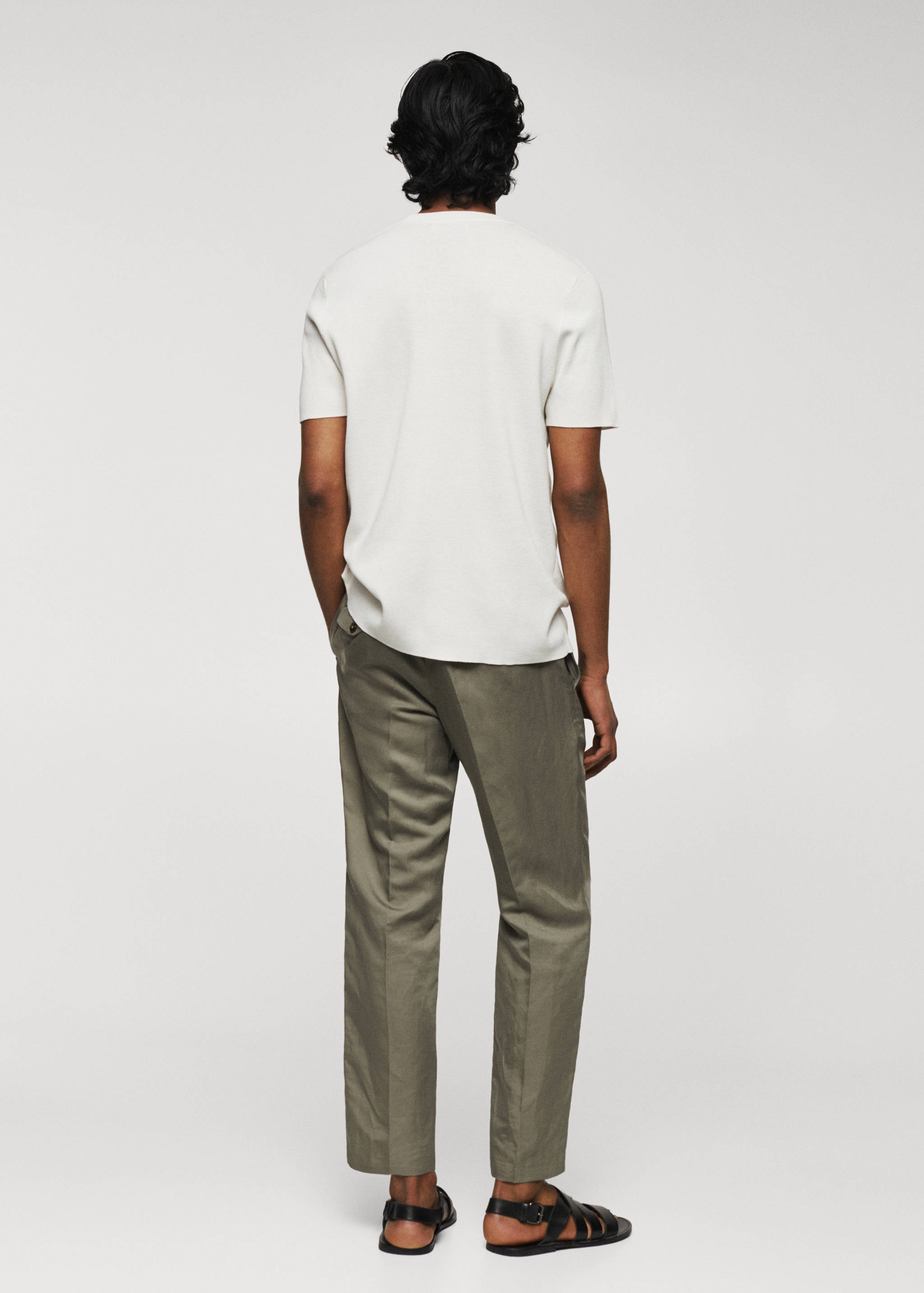 Хлопковая футболка из тонкого трикотажа - Обратная сторона изделия