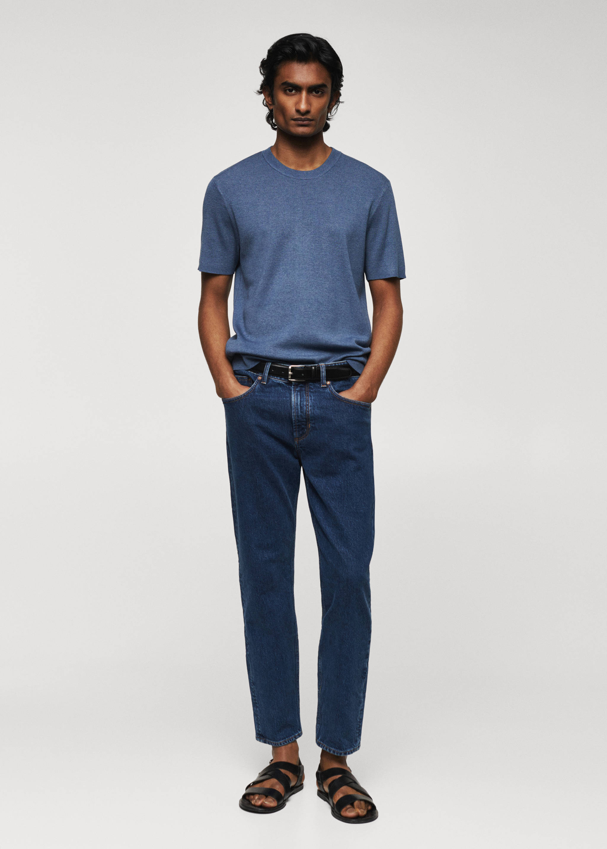 Хлопковая футболка из тонкого трикотажа - Общий план