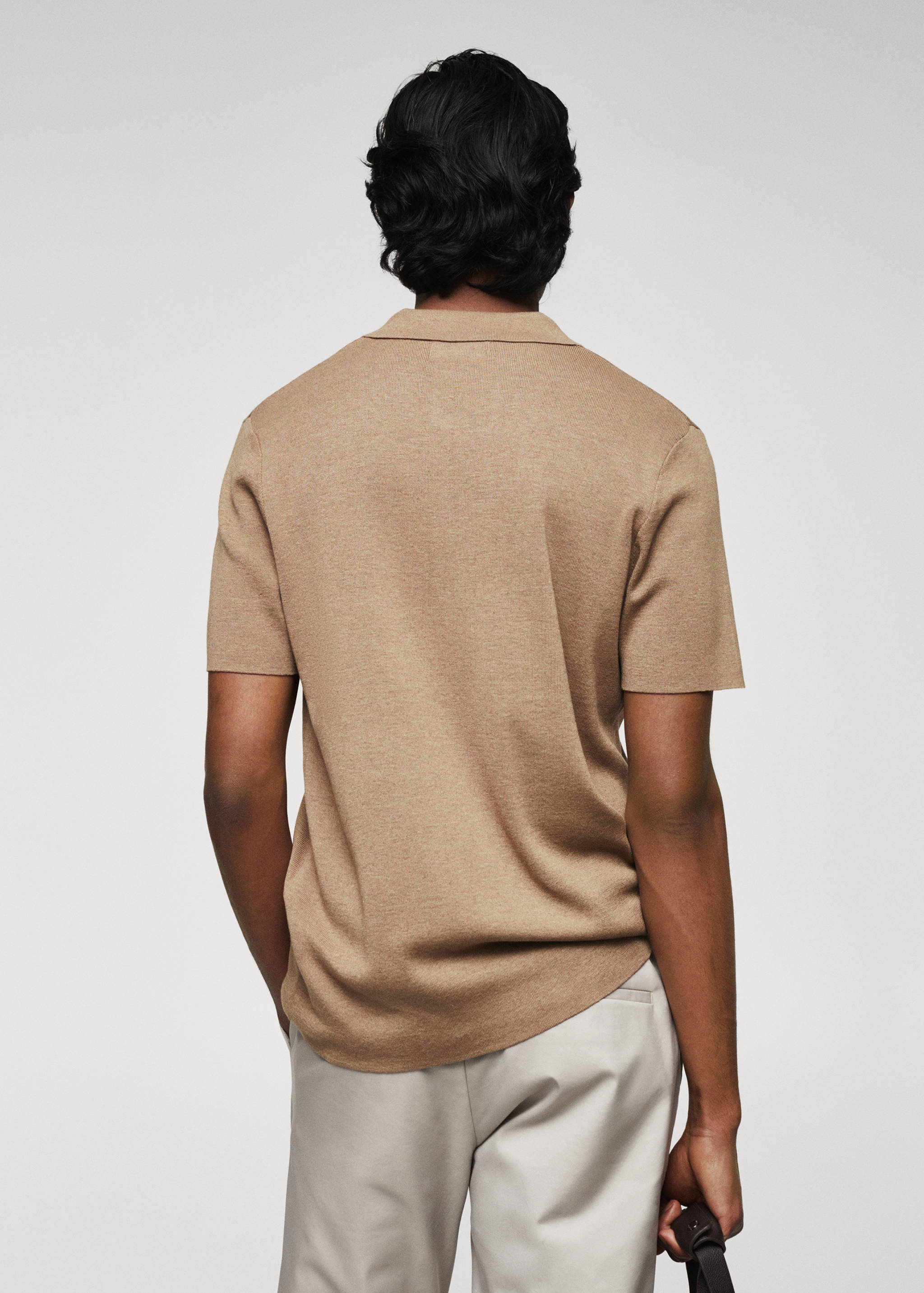 Fine-knit polo shirt - Reverse of the article