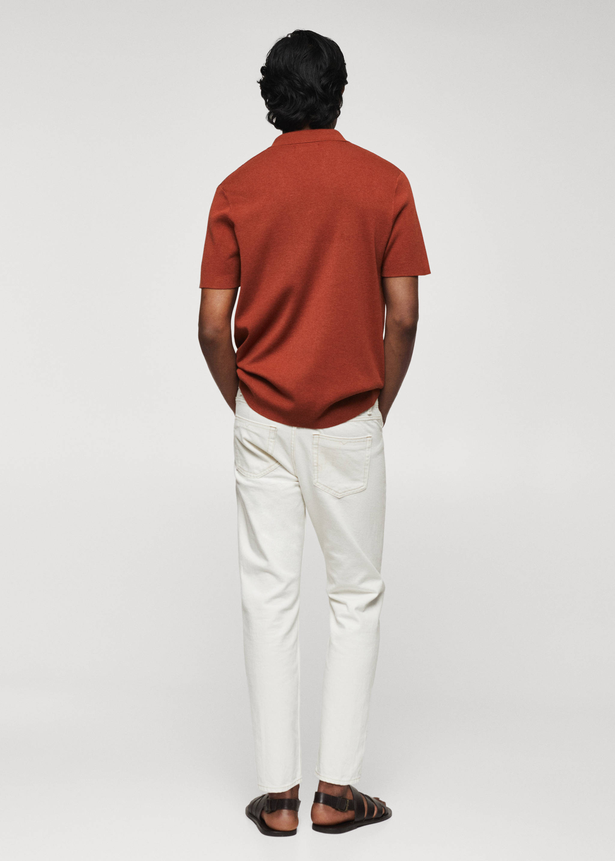 Fine-knit polo shirt - Reverse of the article