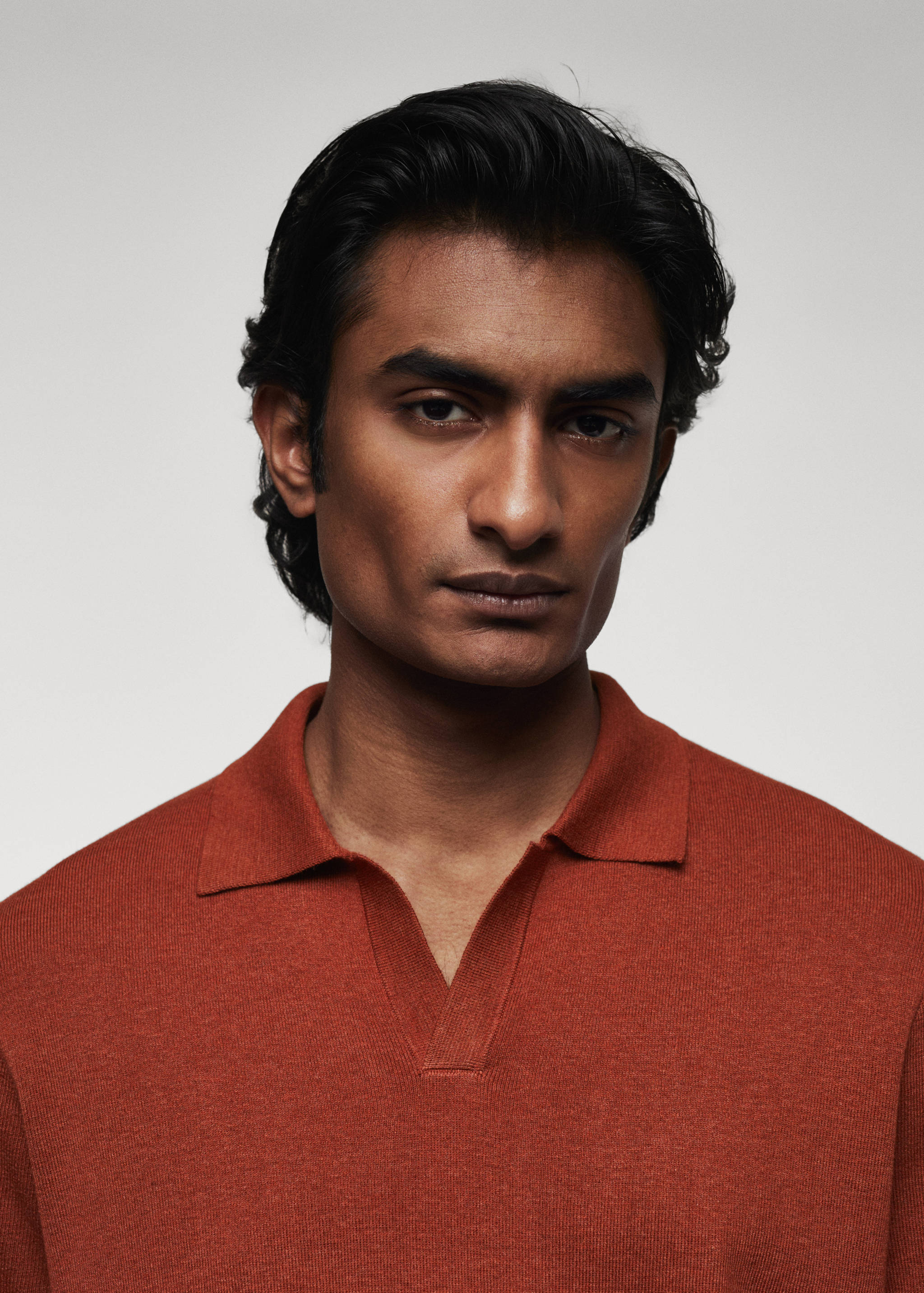 Fine-knit polo shirt - Details of the article 1