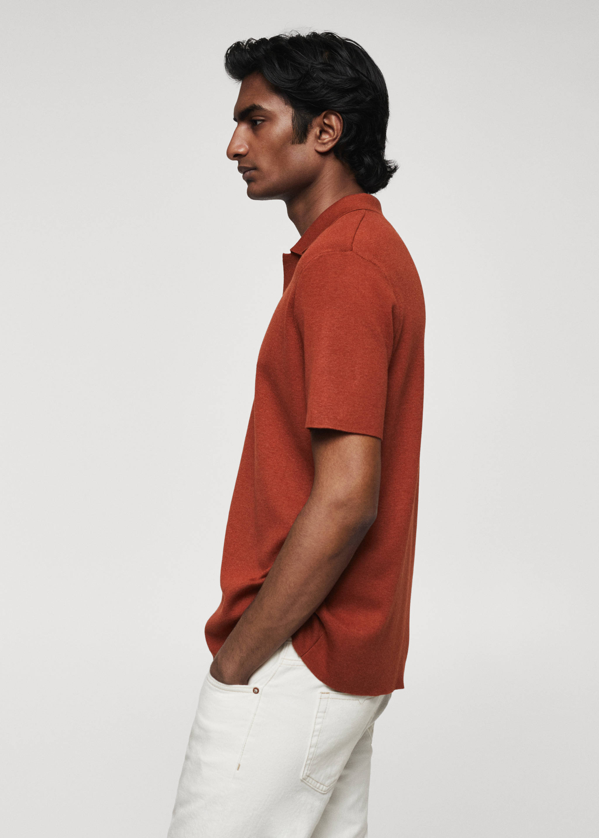 Fine-knit polo shirt - Details of the article 2
