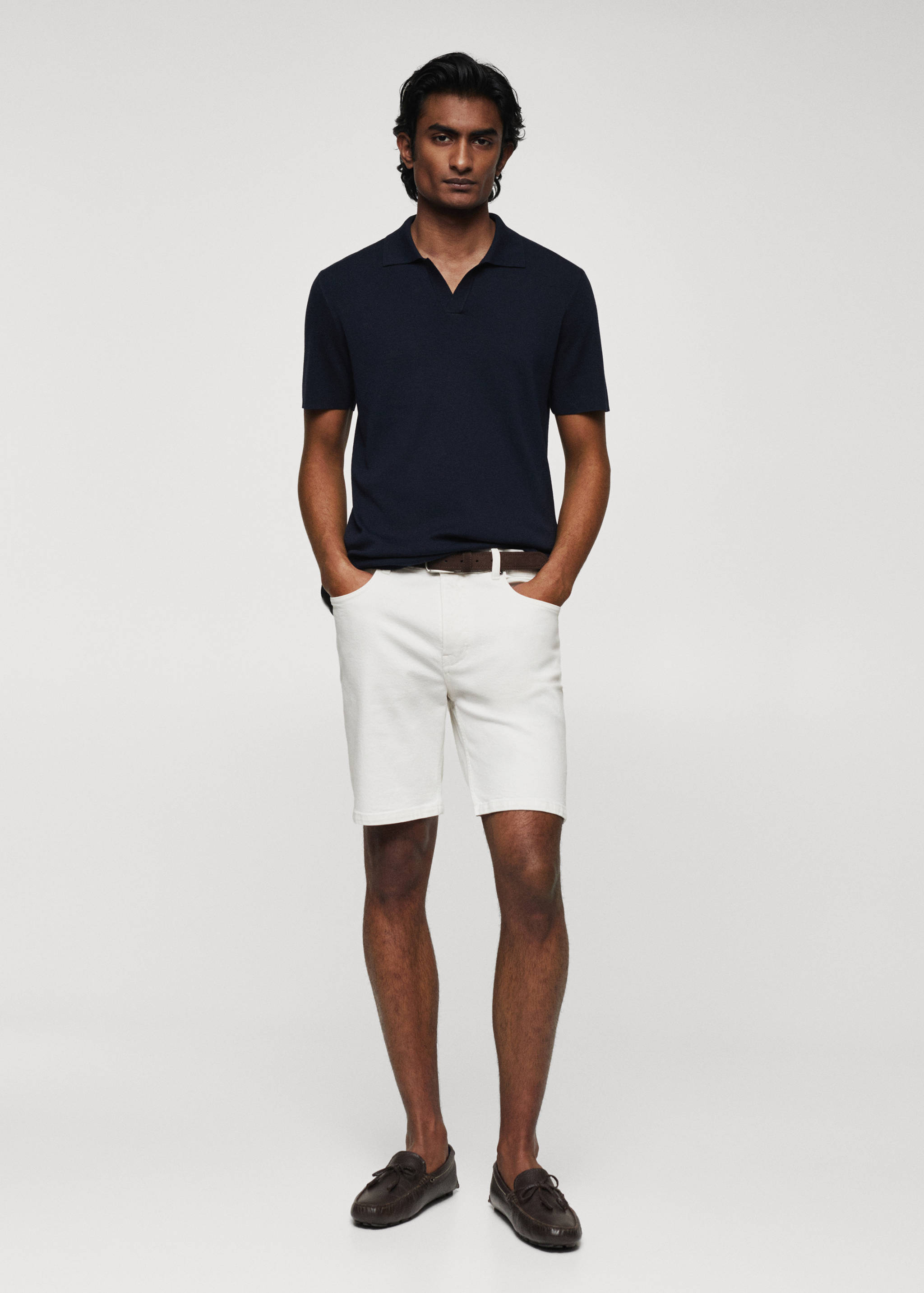 Fine-knit polo shirt - General plane