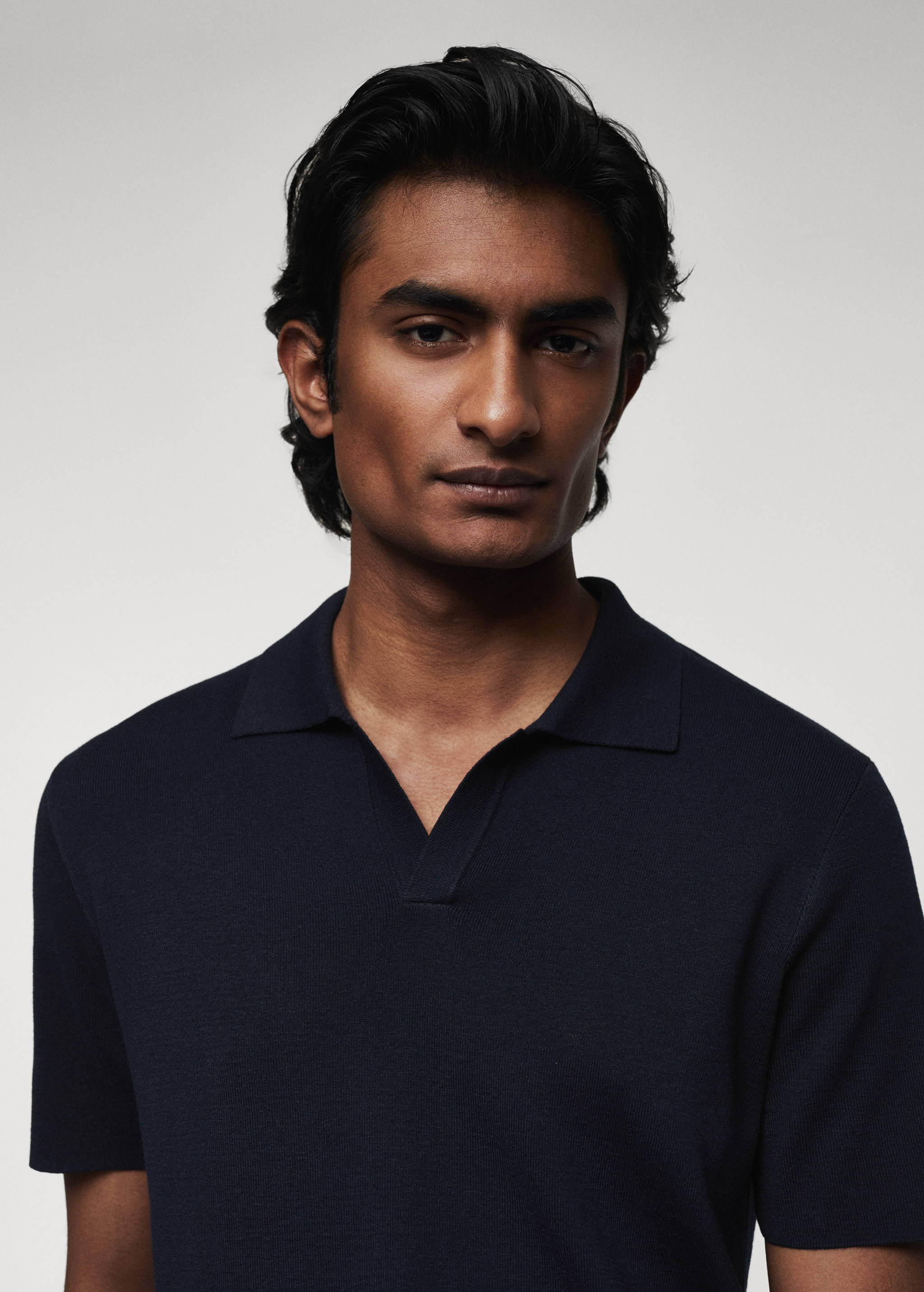 Fine-knit polo shirt - Details of the article 1