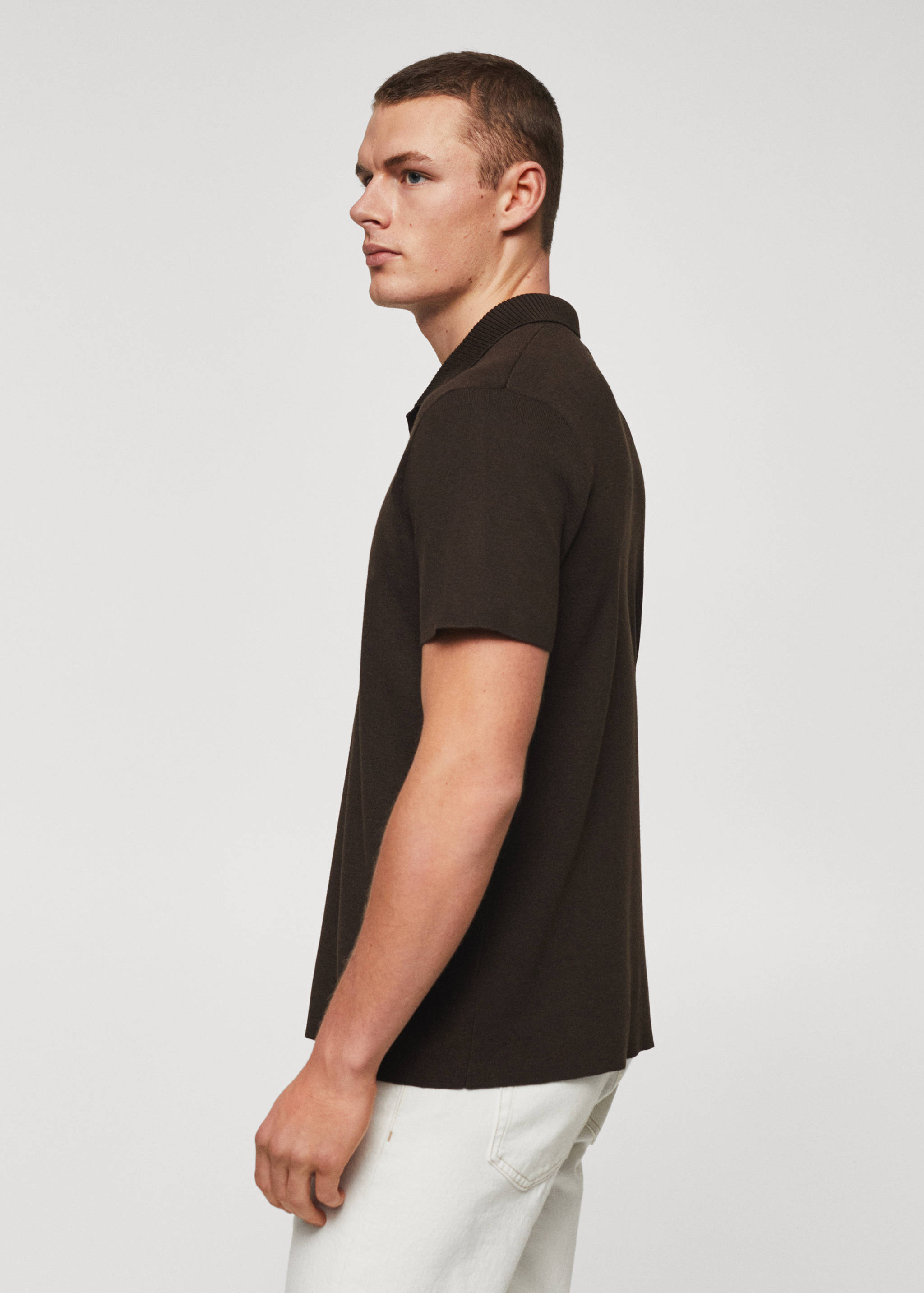 Fine-knit polo shirt - Details of the article 2