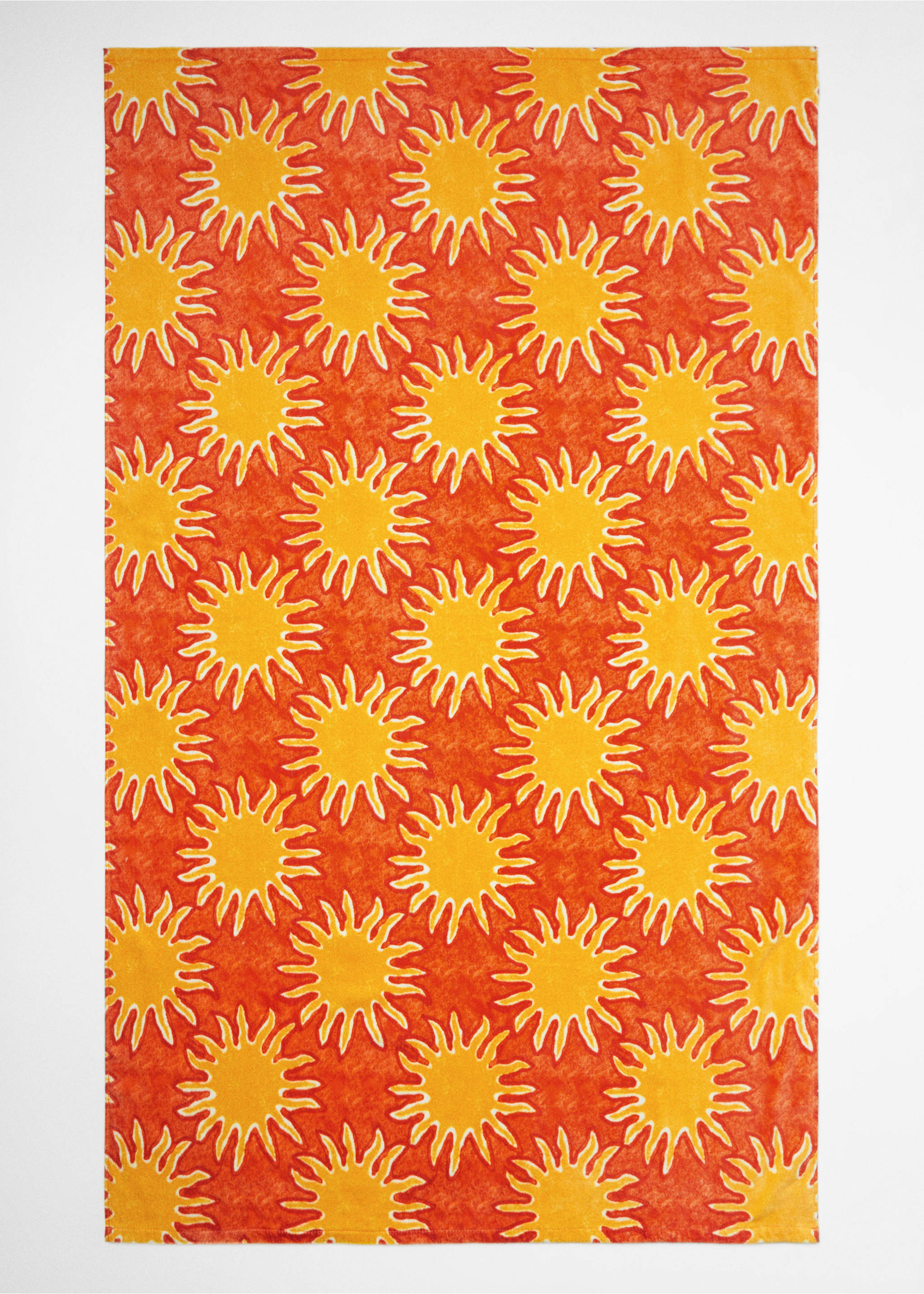 100% cotton printed towel - Details of the article 2, Red. Ref: 57010748-00.