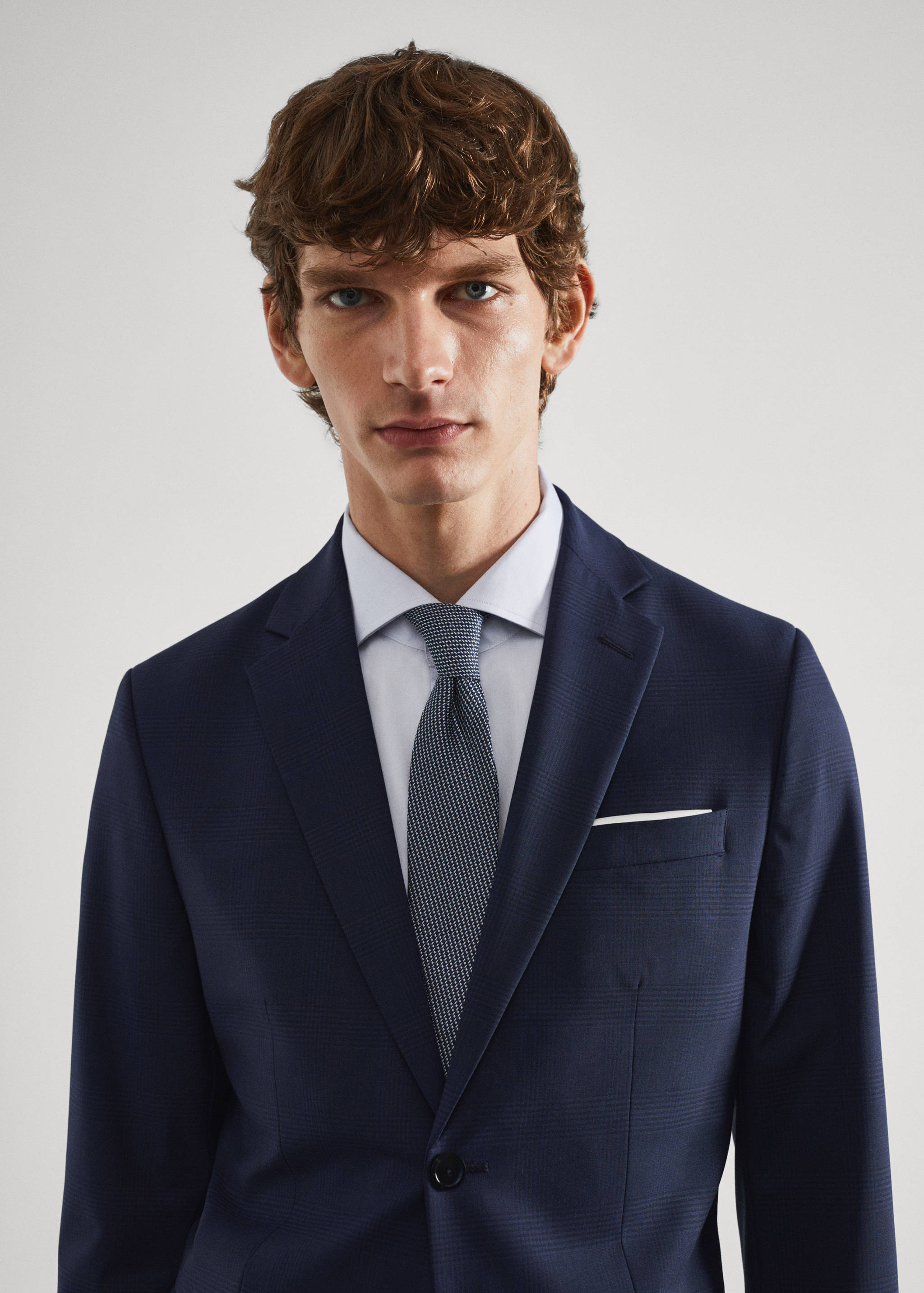 Veste costume laine slim-fit carreaux - Détail de l'article 1