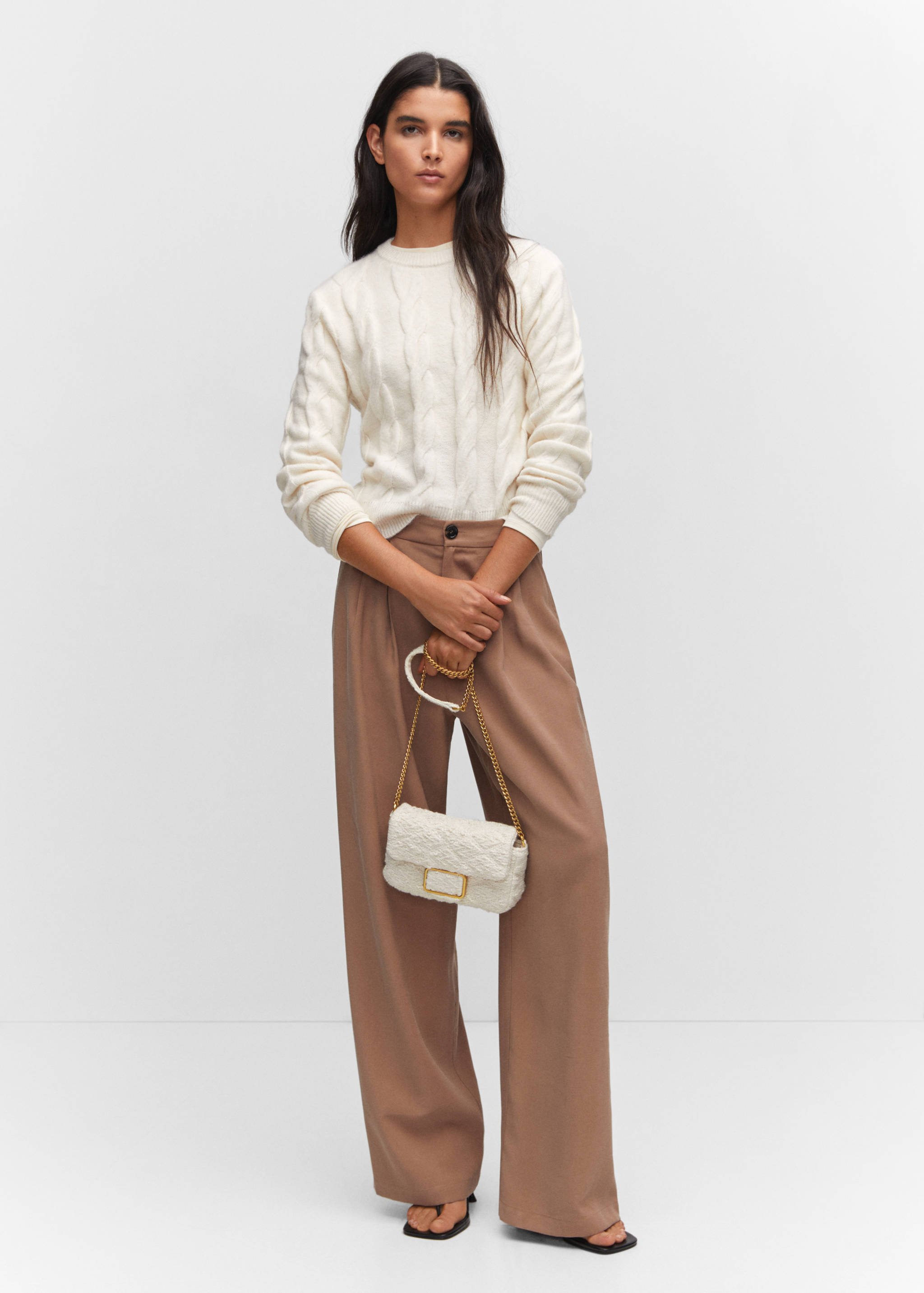 Small textured chain bag - General plane