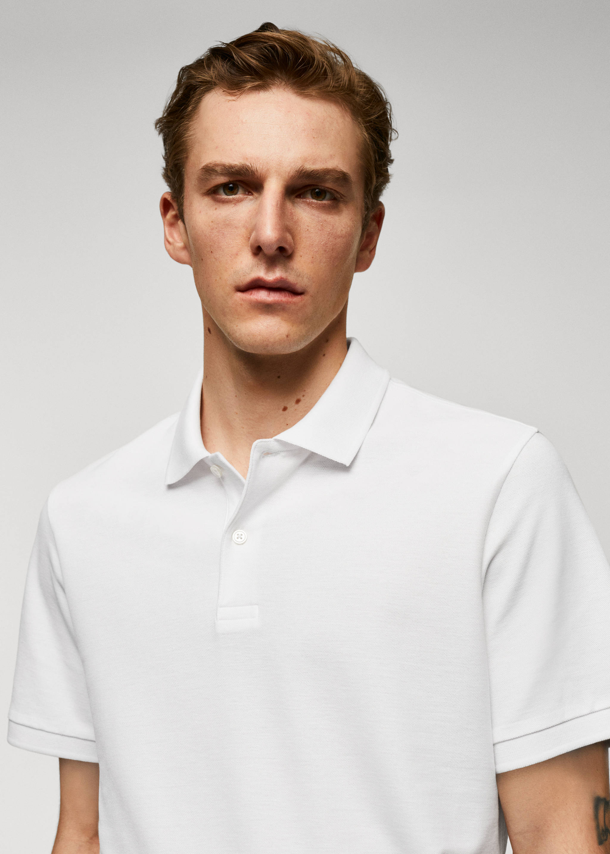 100% cotton pique polo shirt - Details of the article 1