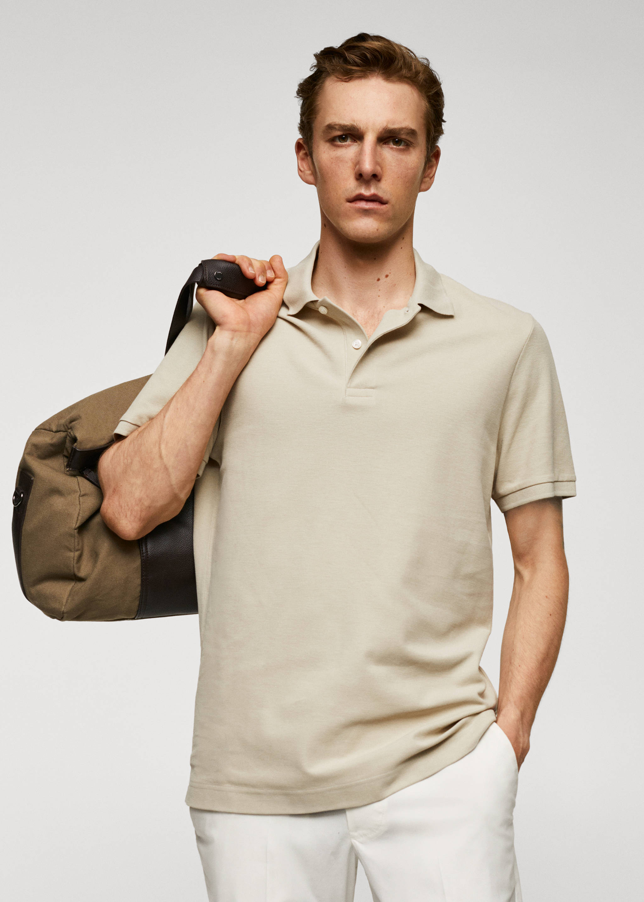 100% cotton pique polo shirt - Medium plane