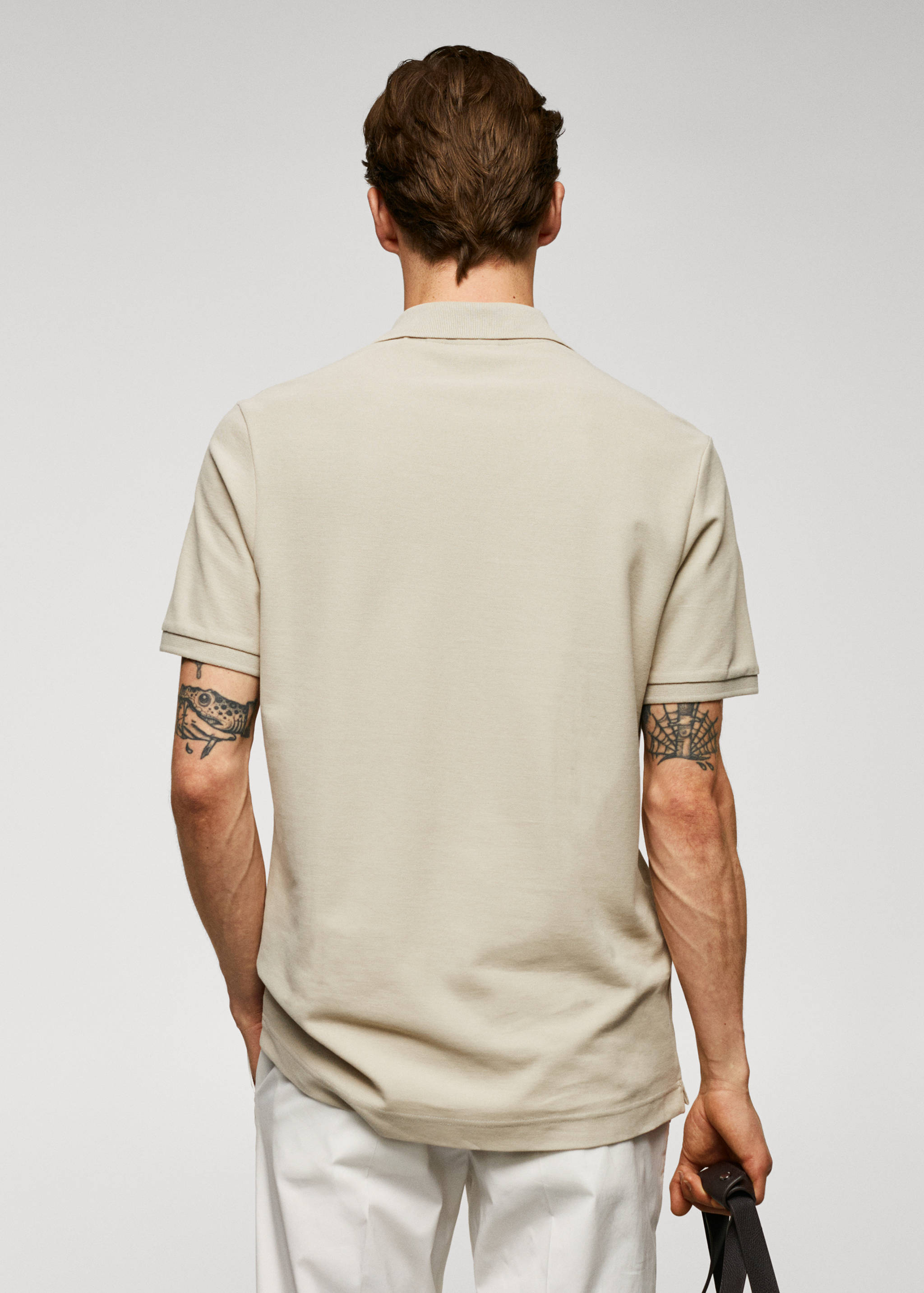 100% cotton pique polo shirt - Reverse of the article