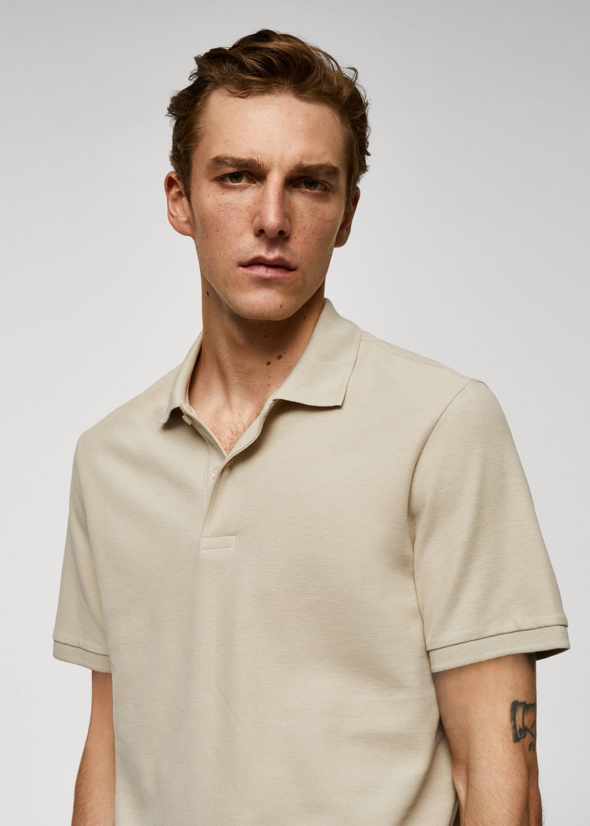 100% cotton pique polo shirt - Details of the article 1