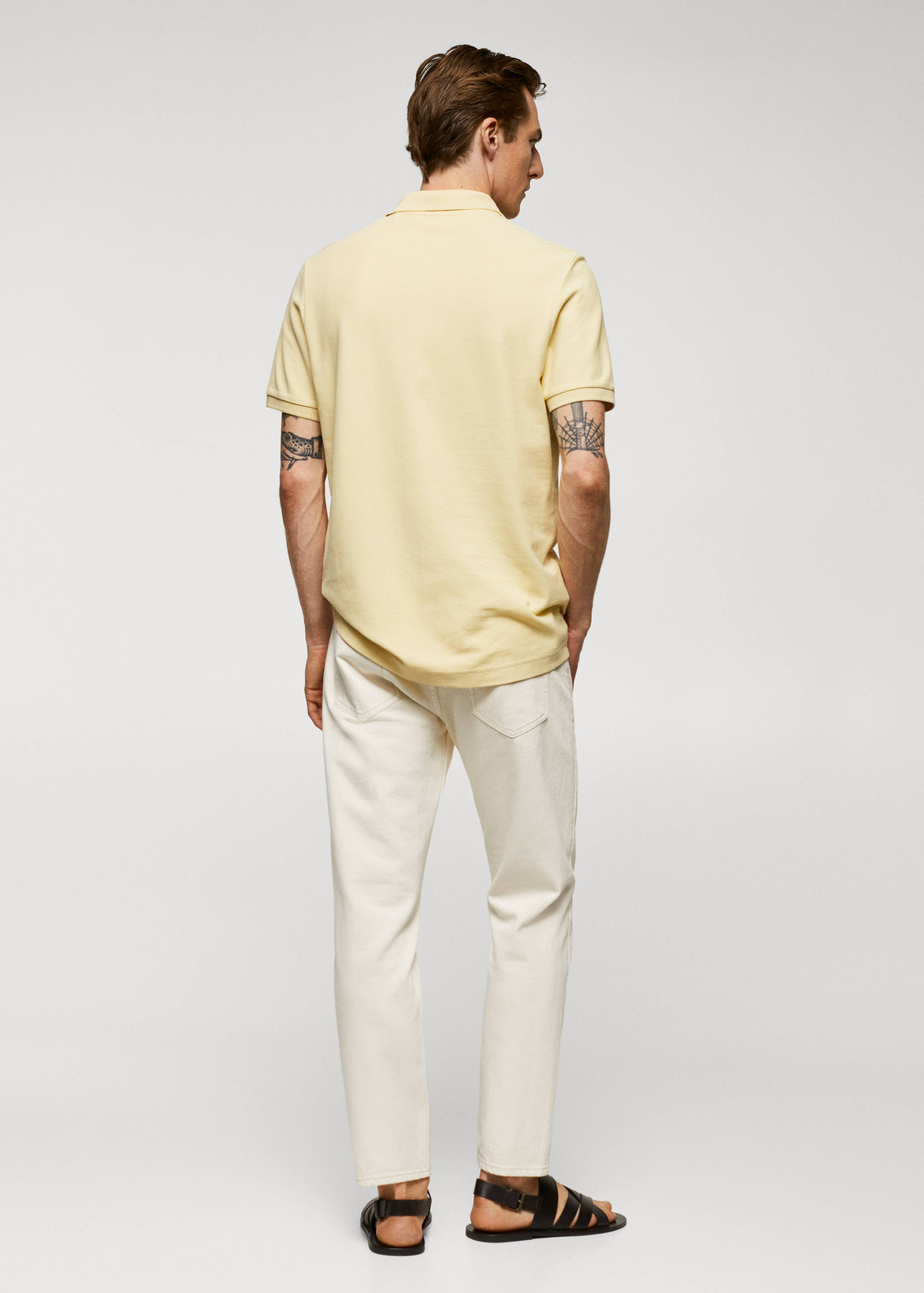 100% cotton pique polo shirt - Reverse of the article