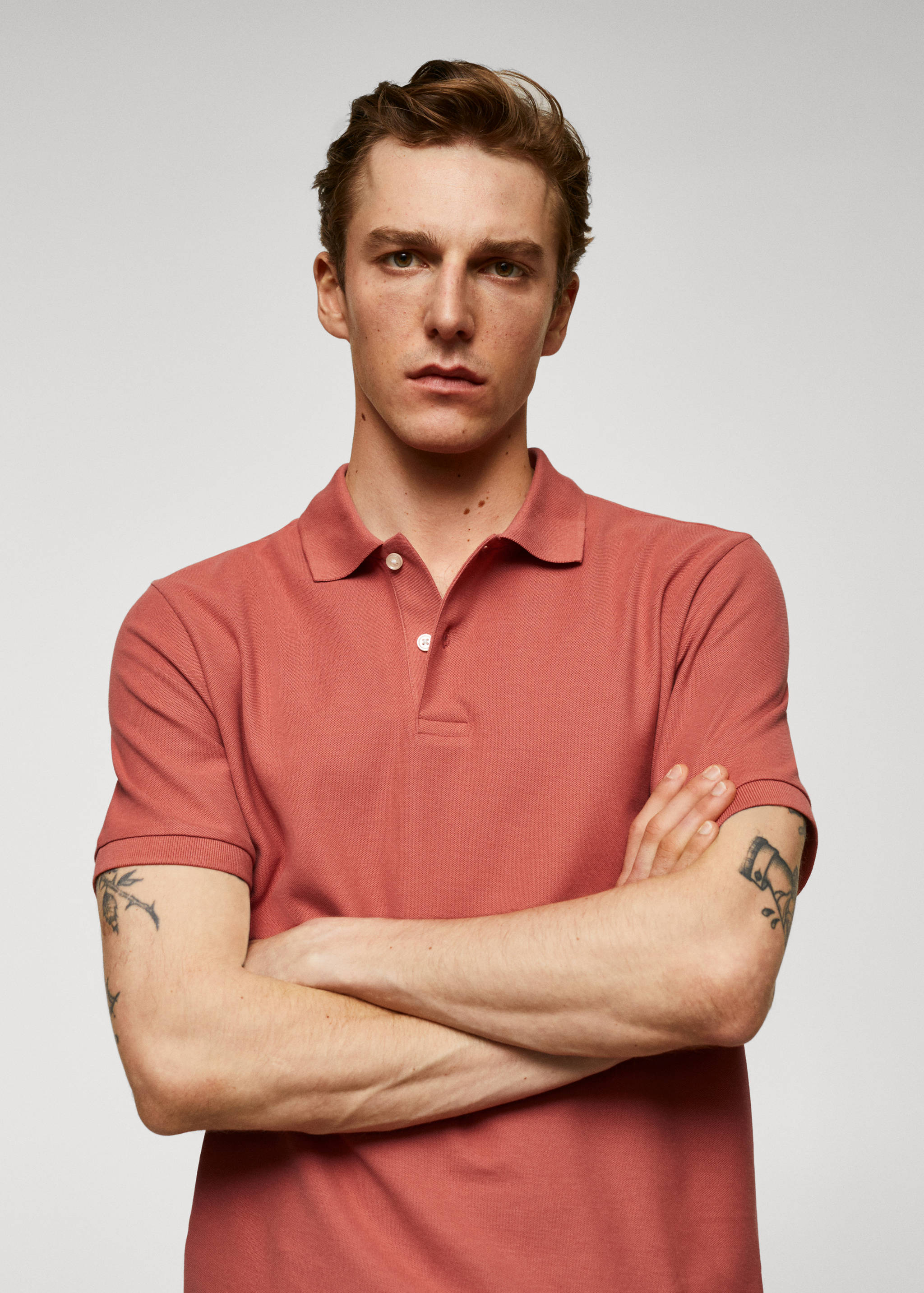 100% cotton pique polo shirt - Details of the article 1