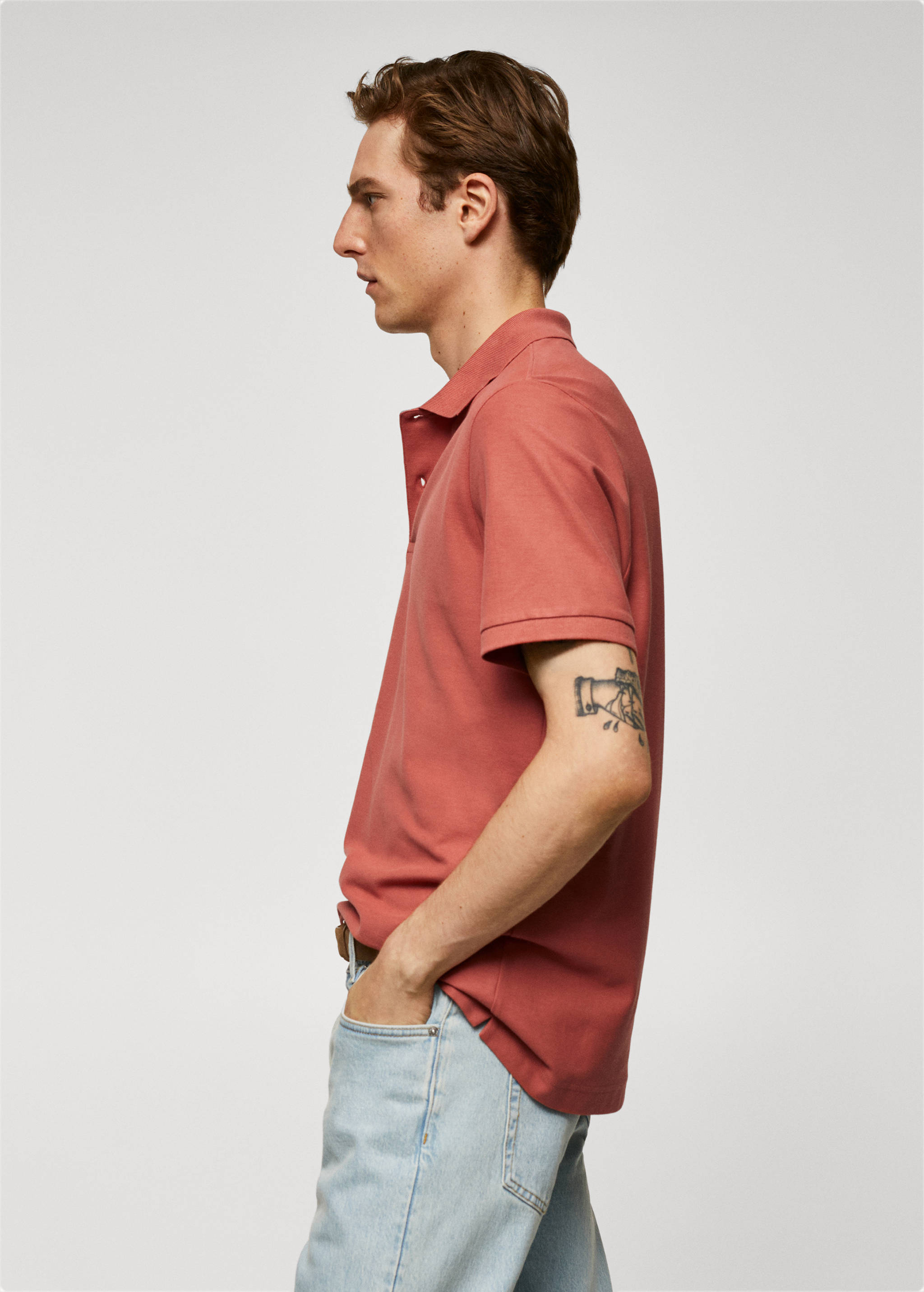 100% cotton pique polo shirt - Details of the article 2