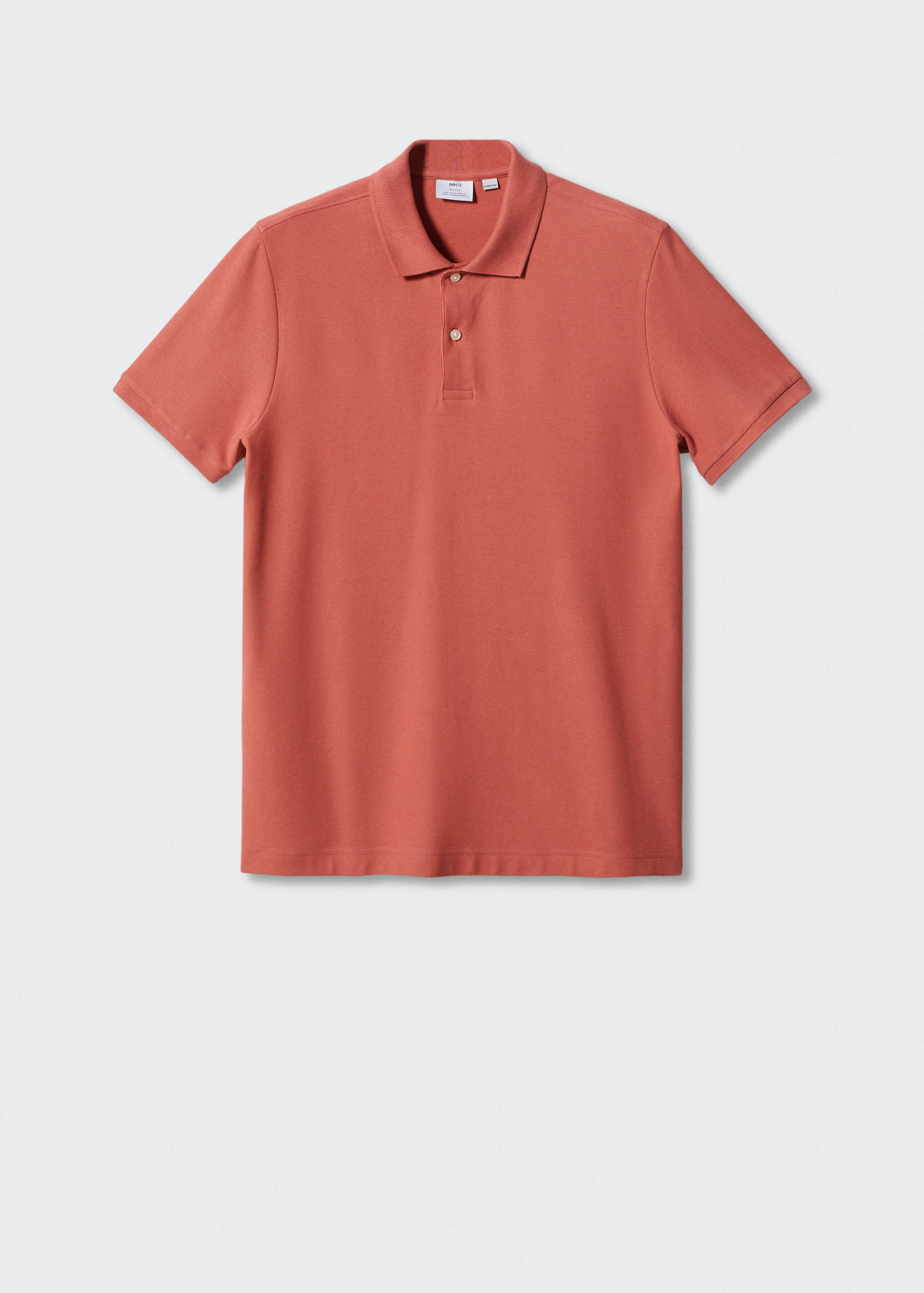 100% cotton pique polo shirt - Article without model