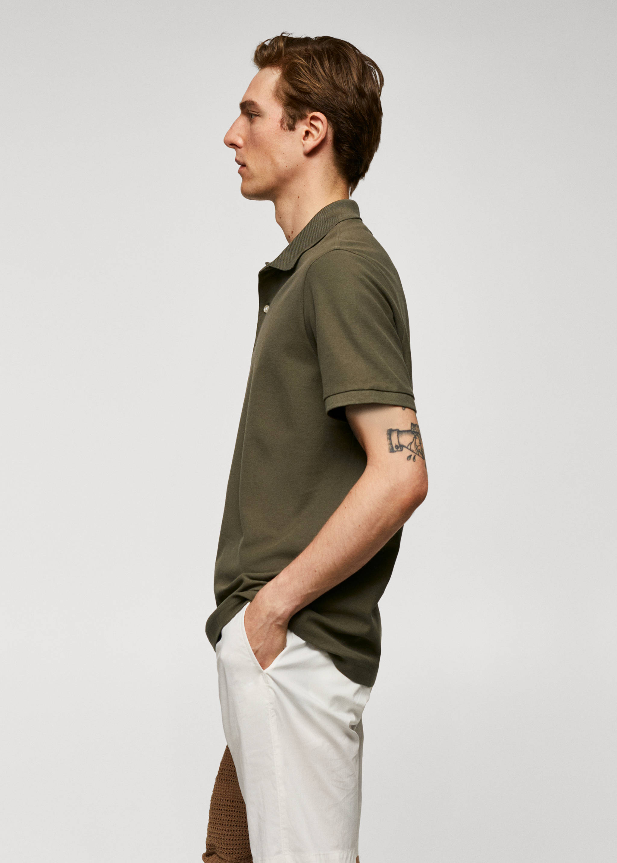 100% cotton pique polo shirt - Details of the article 2