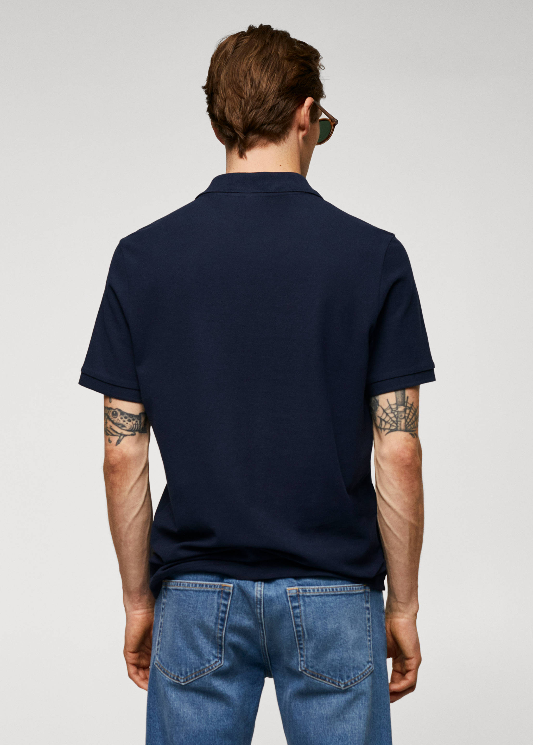 100% cotton pique polo shirt - Reverse of the article
