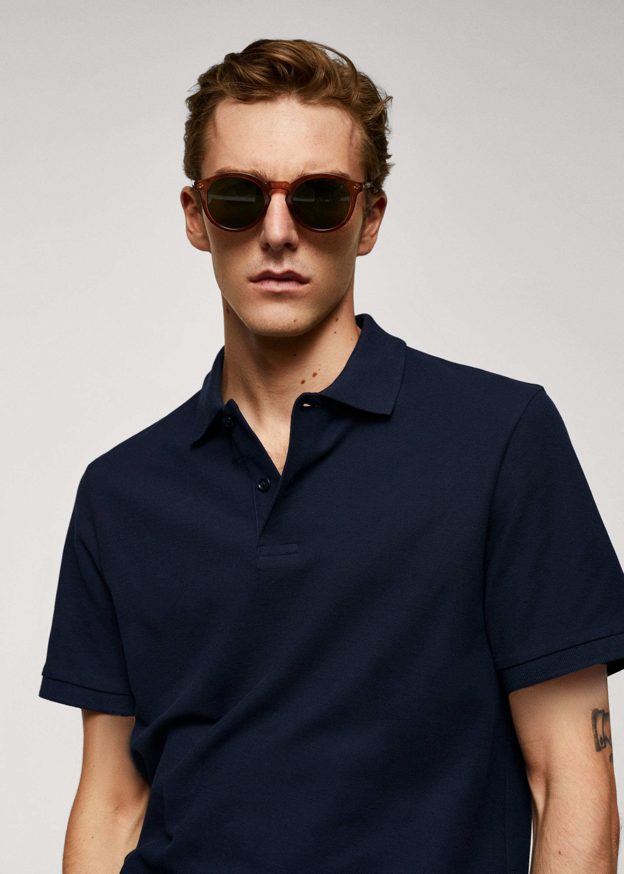 100% cotton pique polo shirt - Details of the article 1