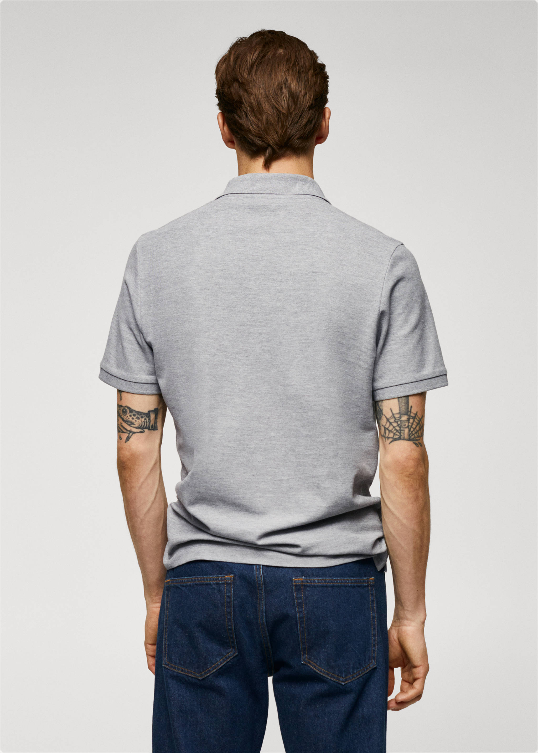 100% cotton pique polo shirt - Reverse of the article