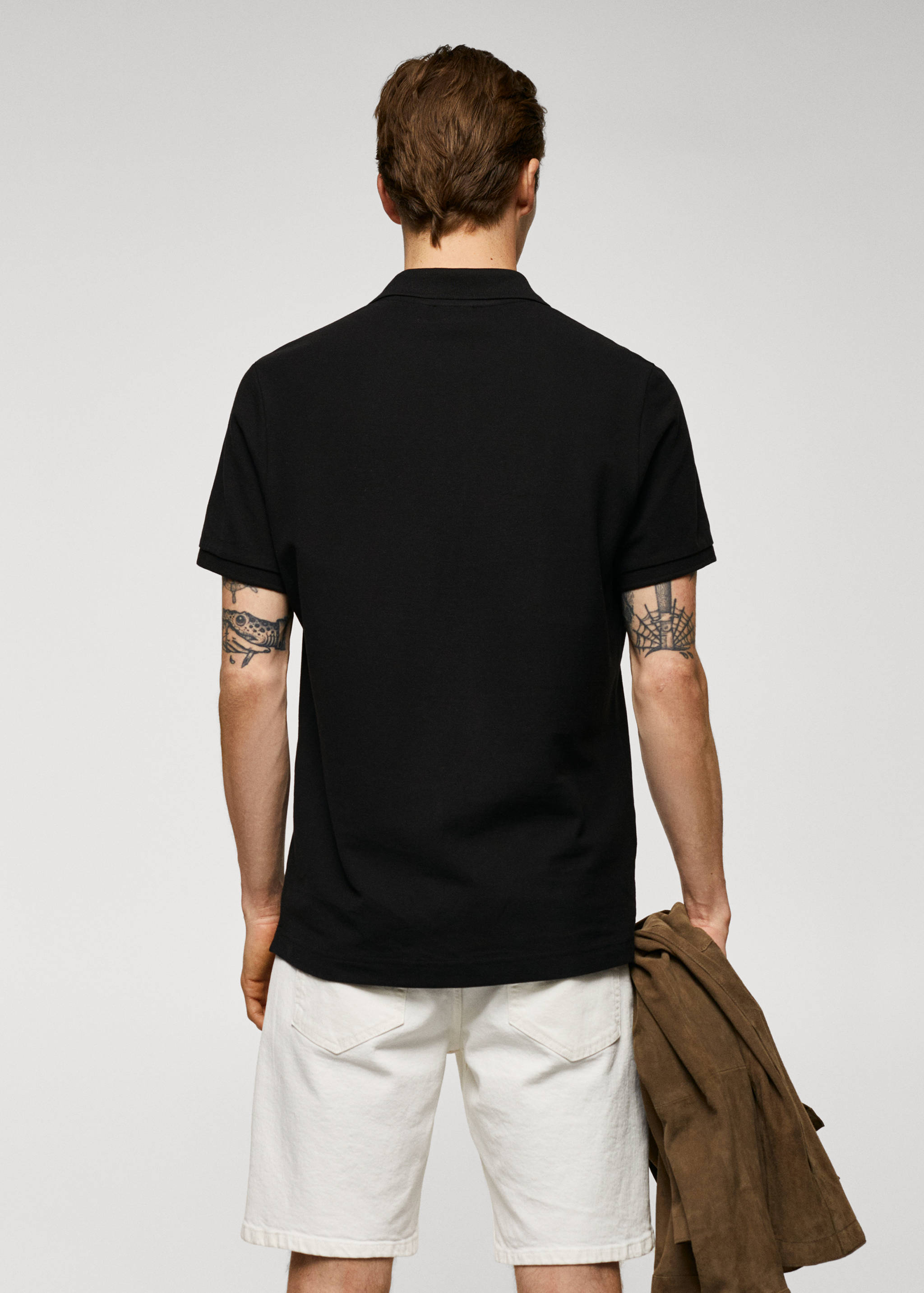 100% cotton pique polo shirt - Reverse of the article