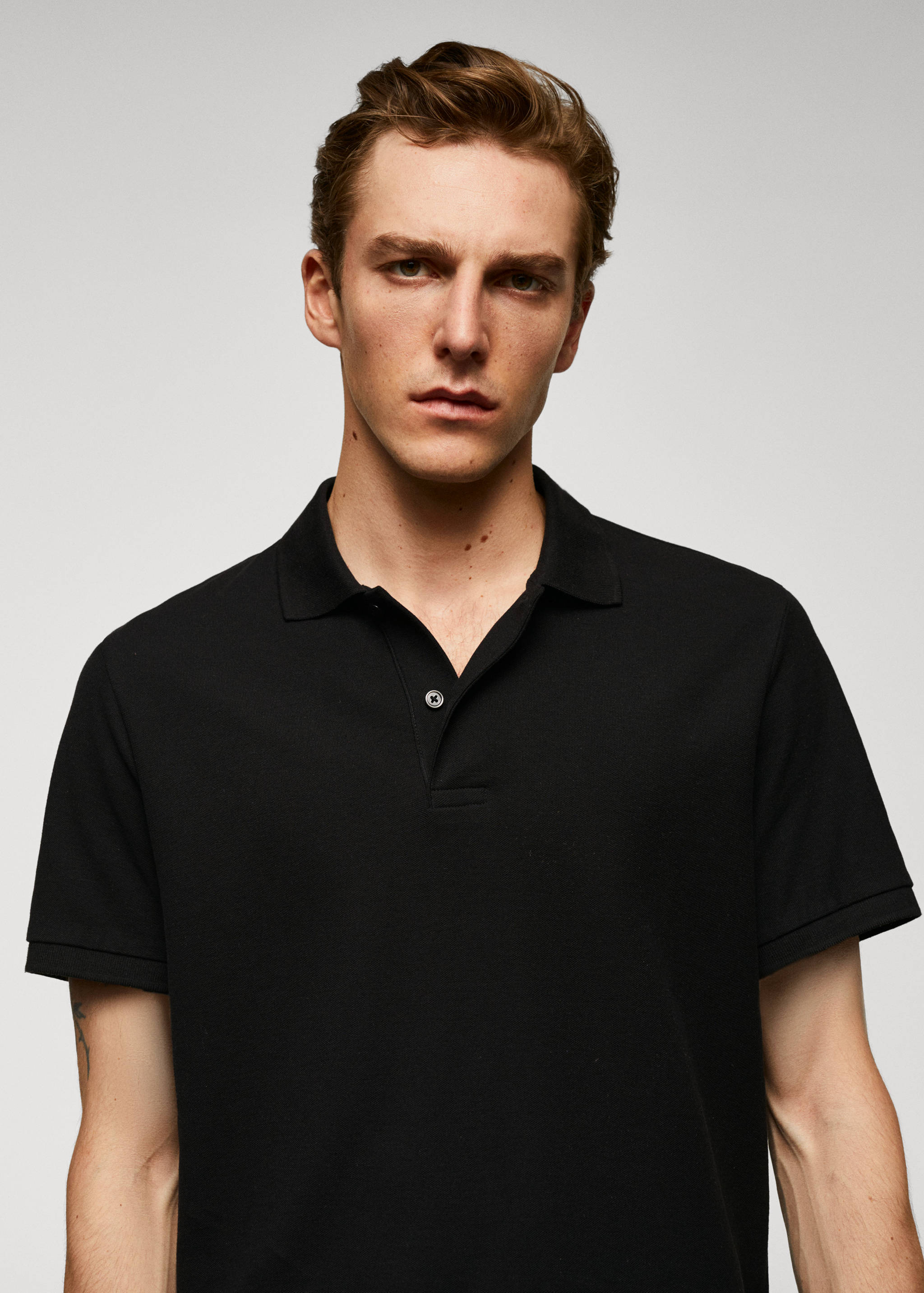 100% cotton pique polo shirt - Details of the article 1