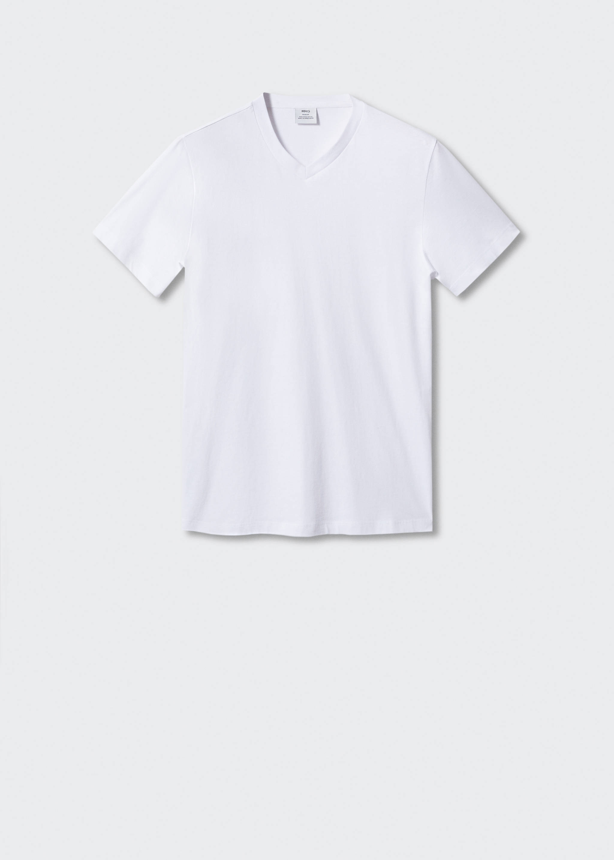 Basic cotton V-neck T-shirt - Article without model