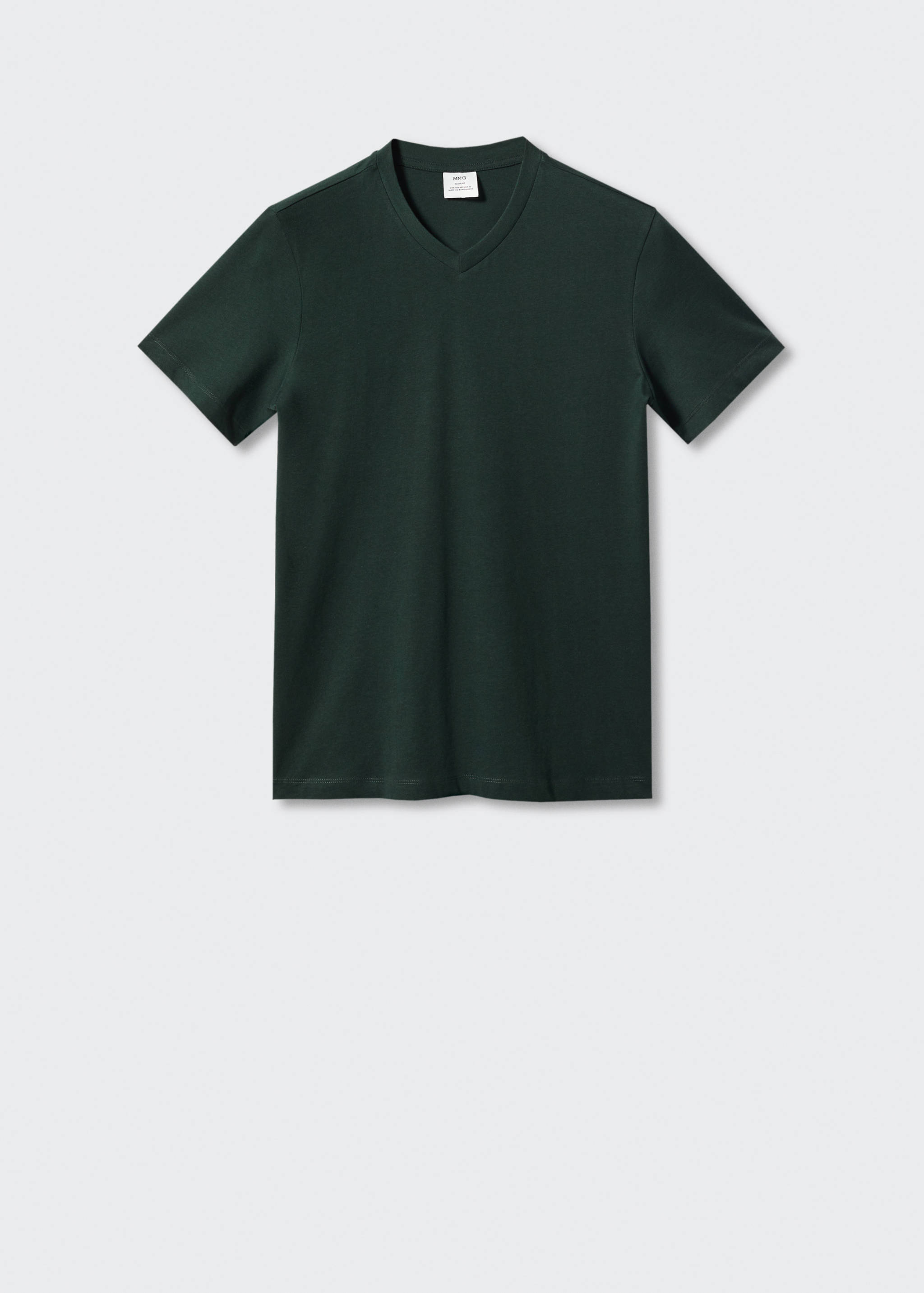 Basic cotton V-neck T-shirt - Article without model