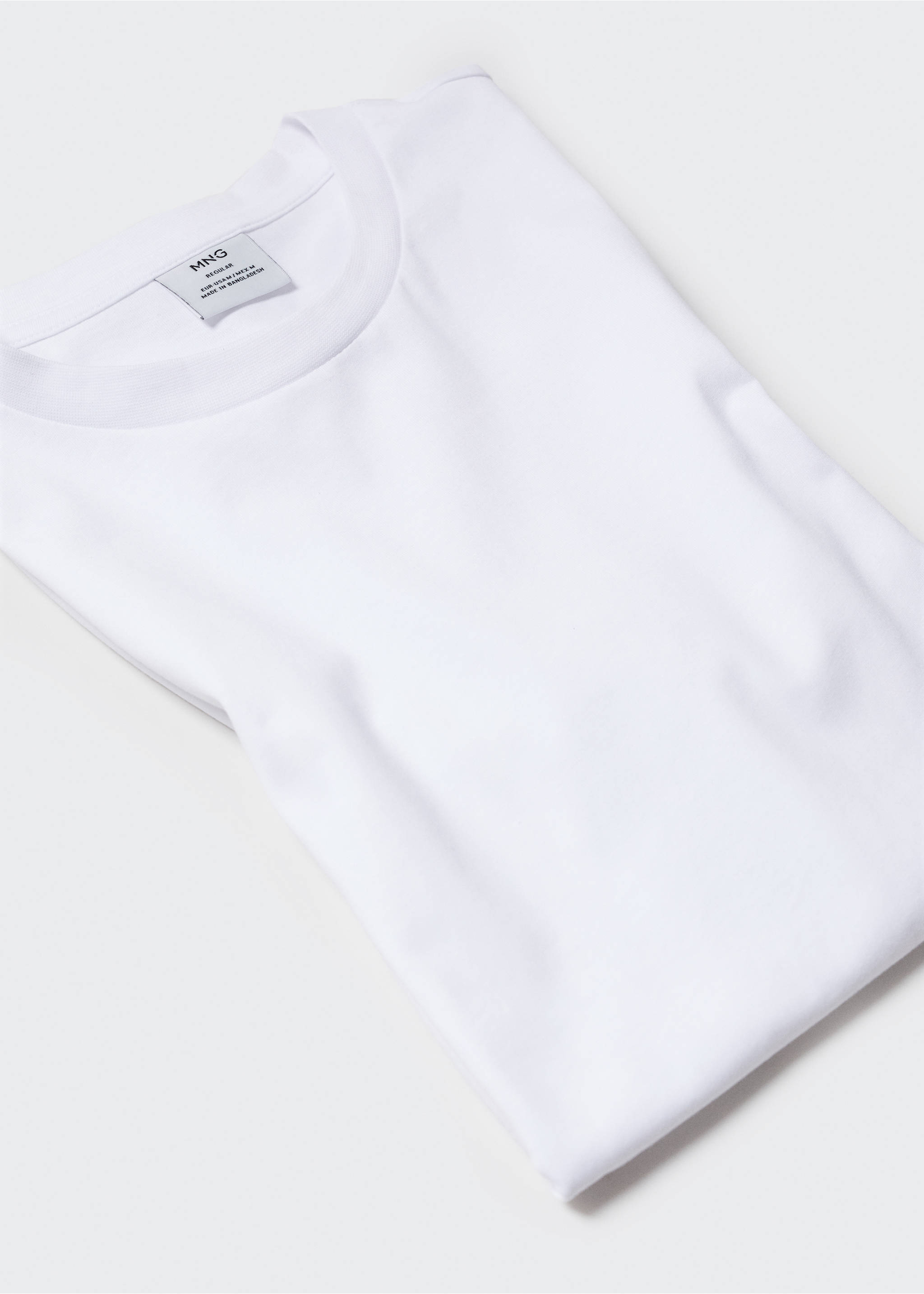 T-shirt essentiel coton comfort stretch - Détail de l'article 8, Blanc. Ref: 57010795-00.