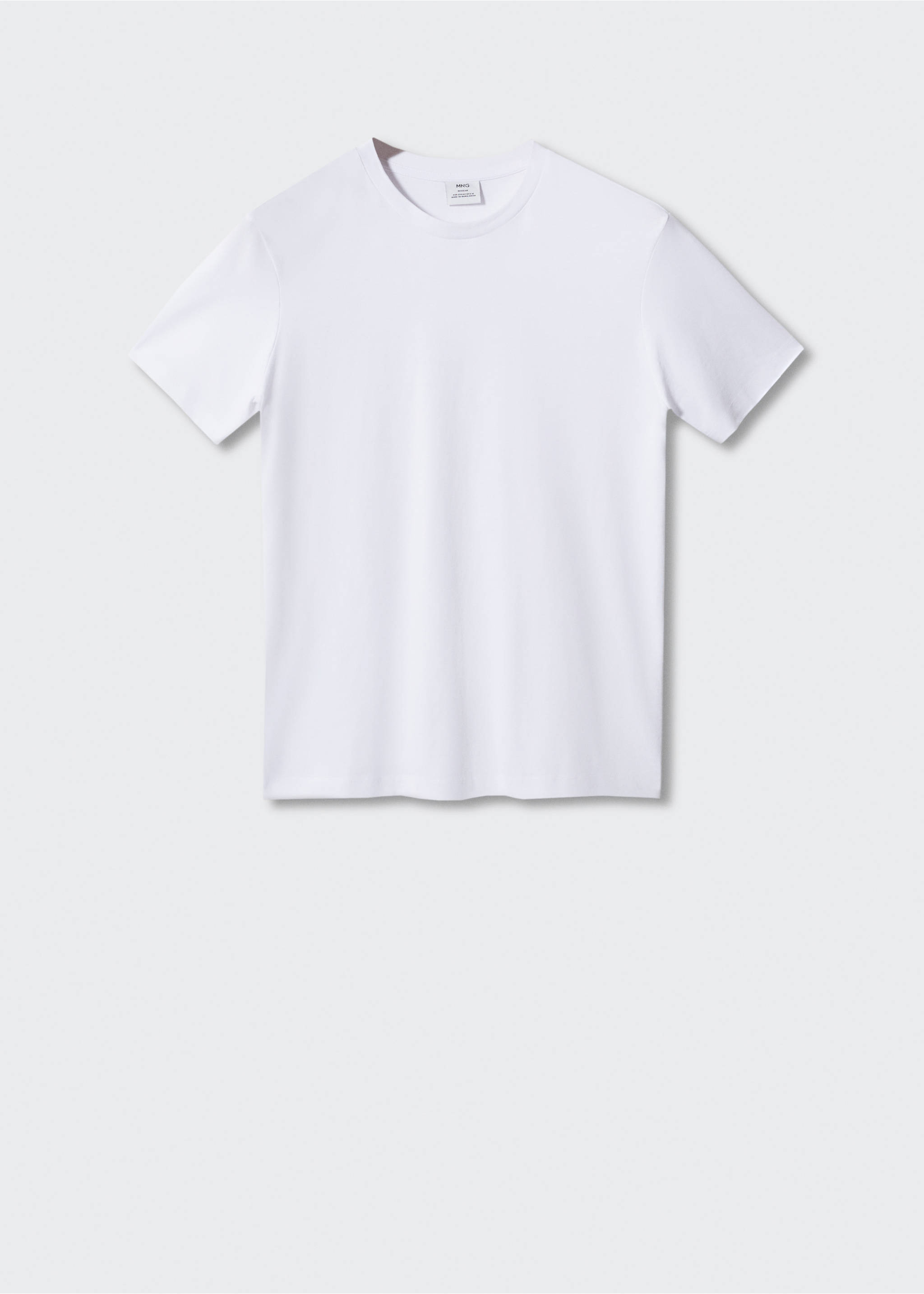 T-shirt essentiel coton comfort stretch - Article sans modèle, Blanc. Ref: 57010795-00.