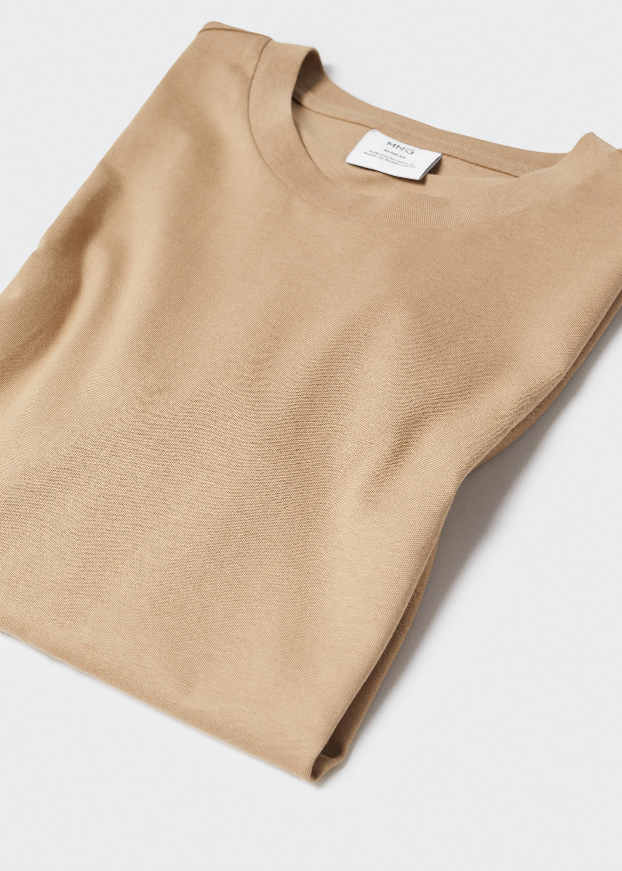 T-shirt essentiel coton comfort stretch - Détail de l'article 8, Marron moyen. Ref: 57010795-00.
