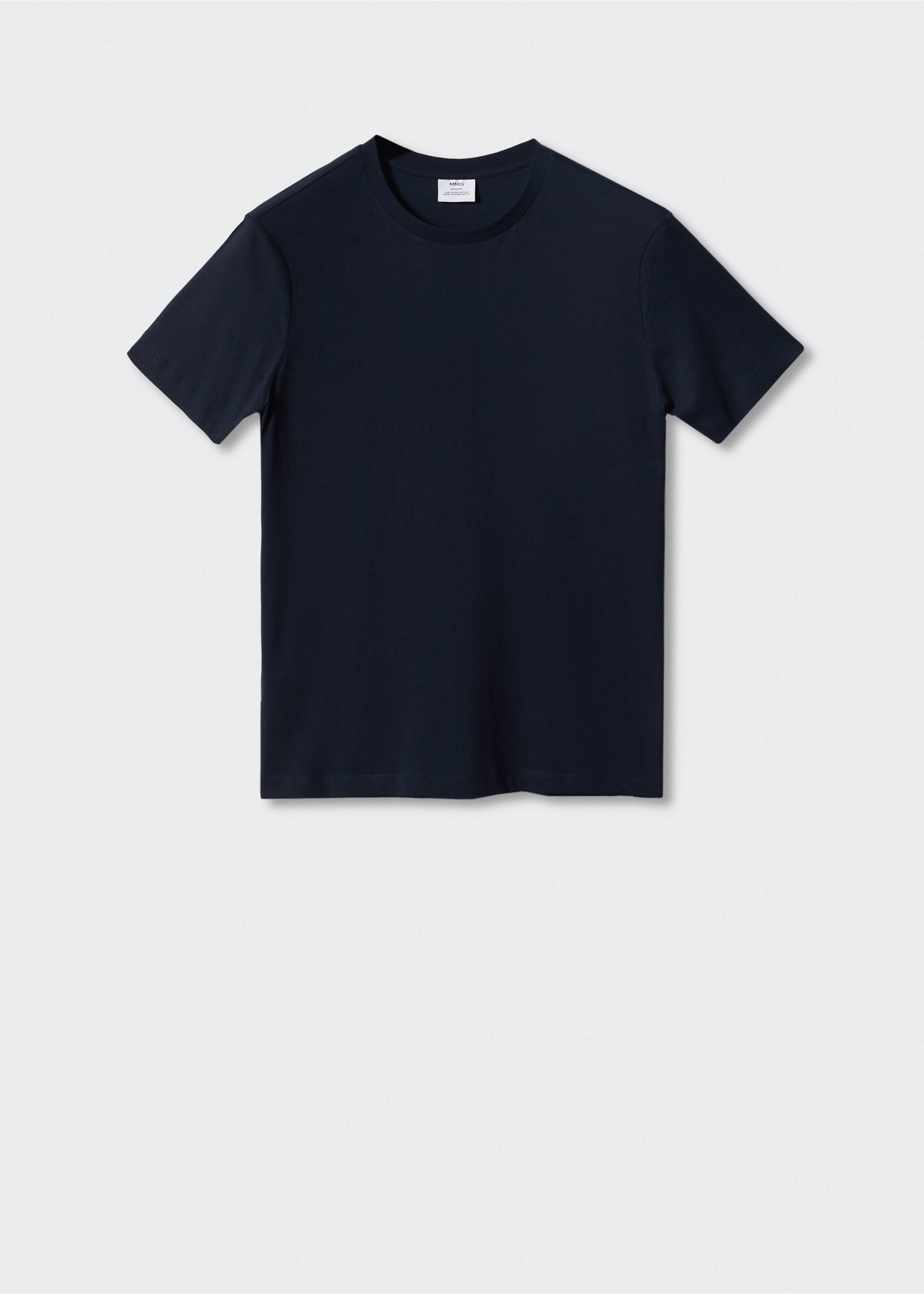 T-shirt essentiel coton comfort stretch - Article sans modèle, Bleu marine foncé. Ref: 57010795-00.