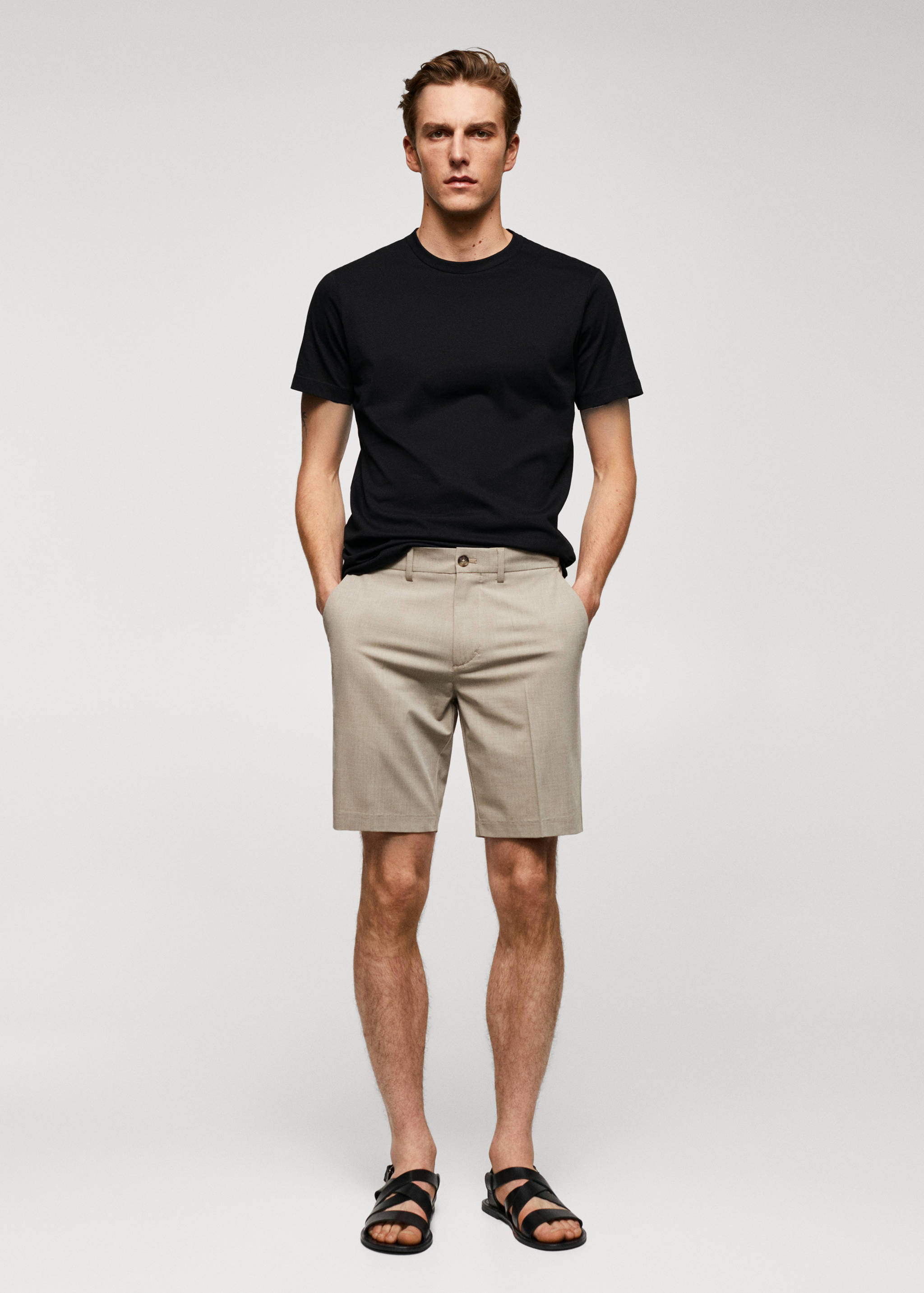 基本款纯棉弹力 T 恤 - null