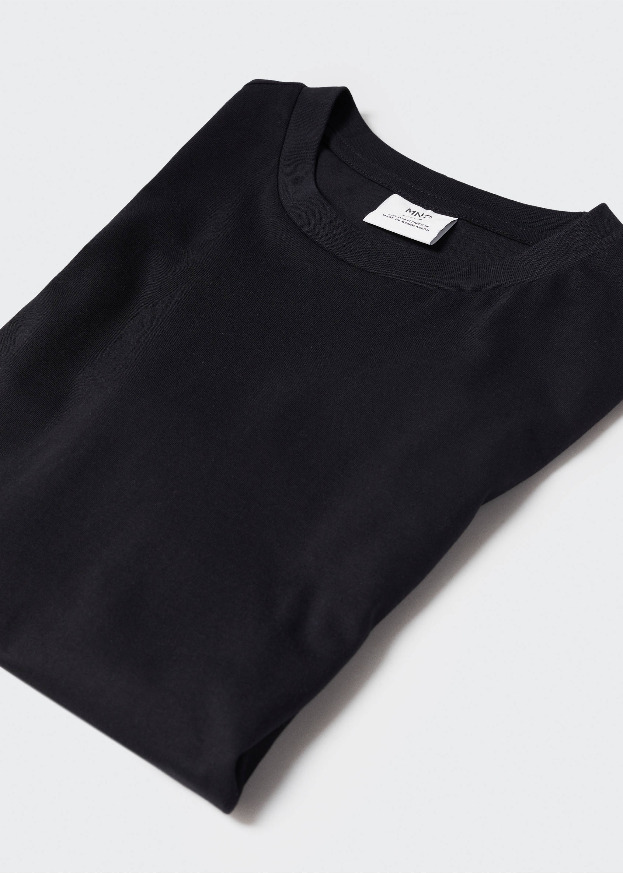 T-shirt essentiel coton comfort stretch - Détail de l'article 8, Noir. Ref: 57010795-00.