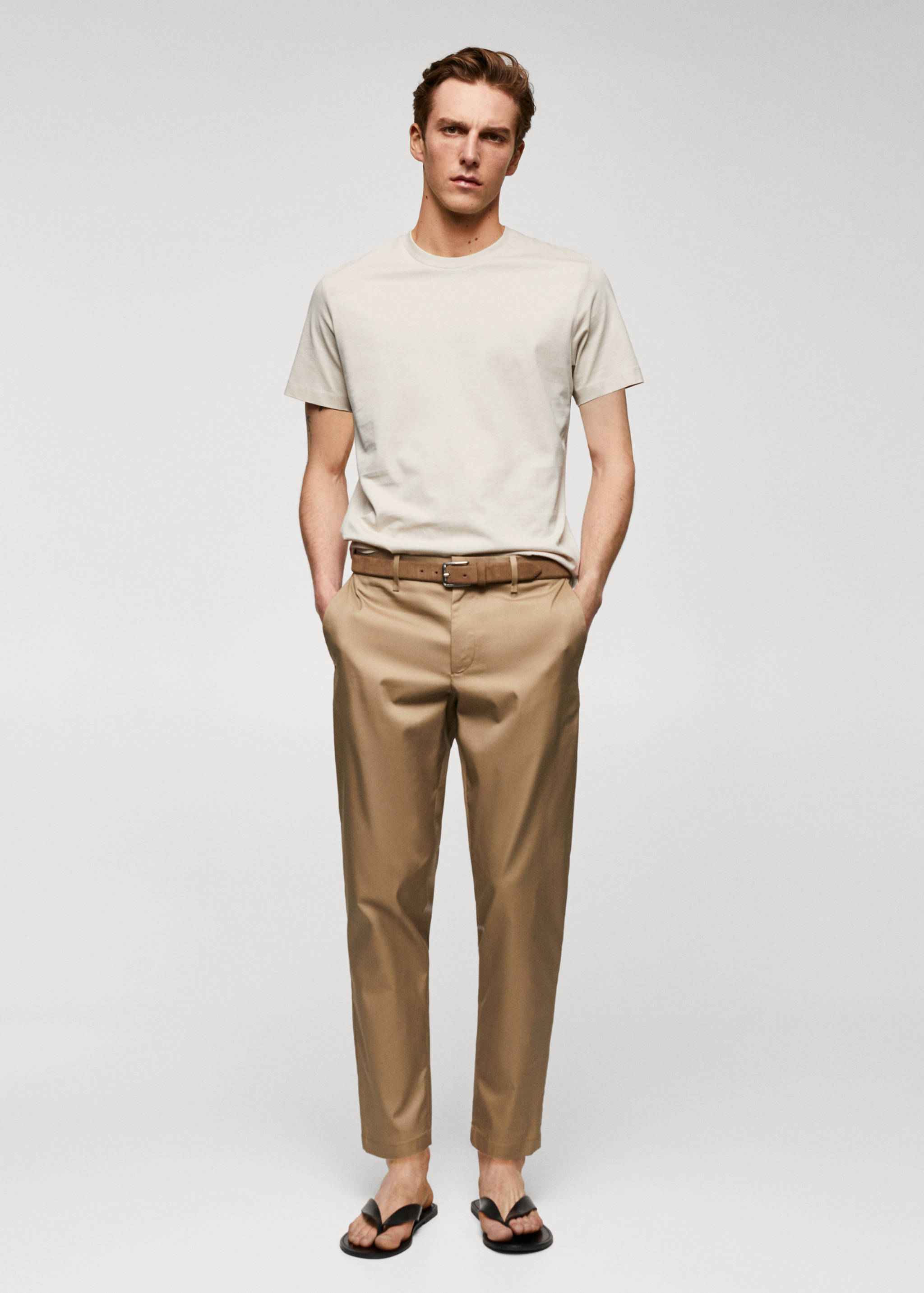 基本款纯棉弹力 T 恤 - null