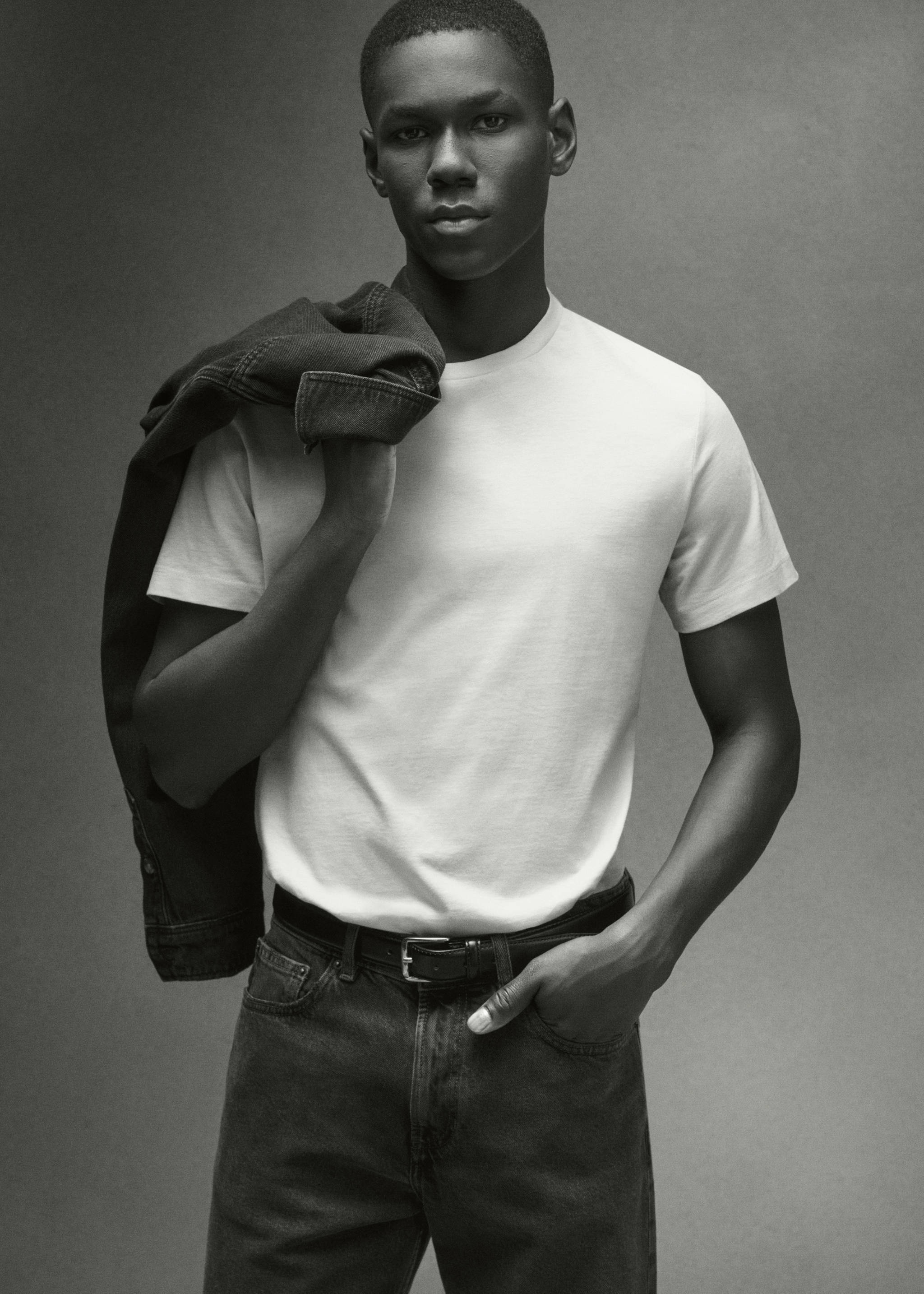 基本款纯棉弹力 T 恤 - null