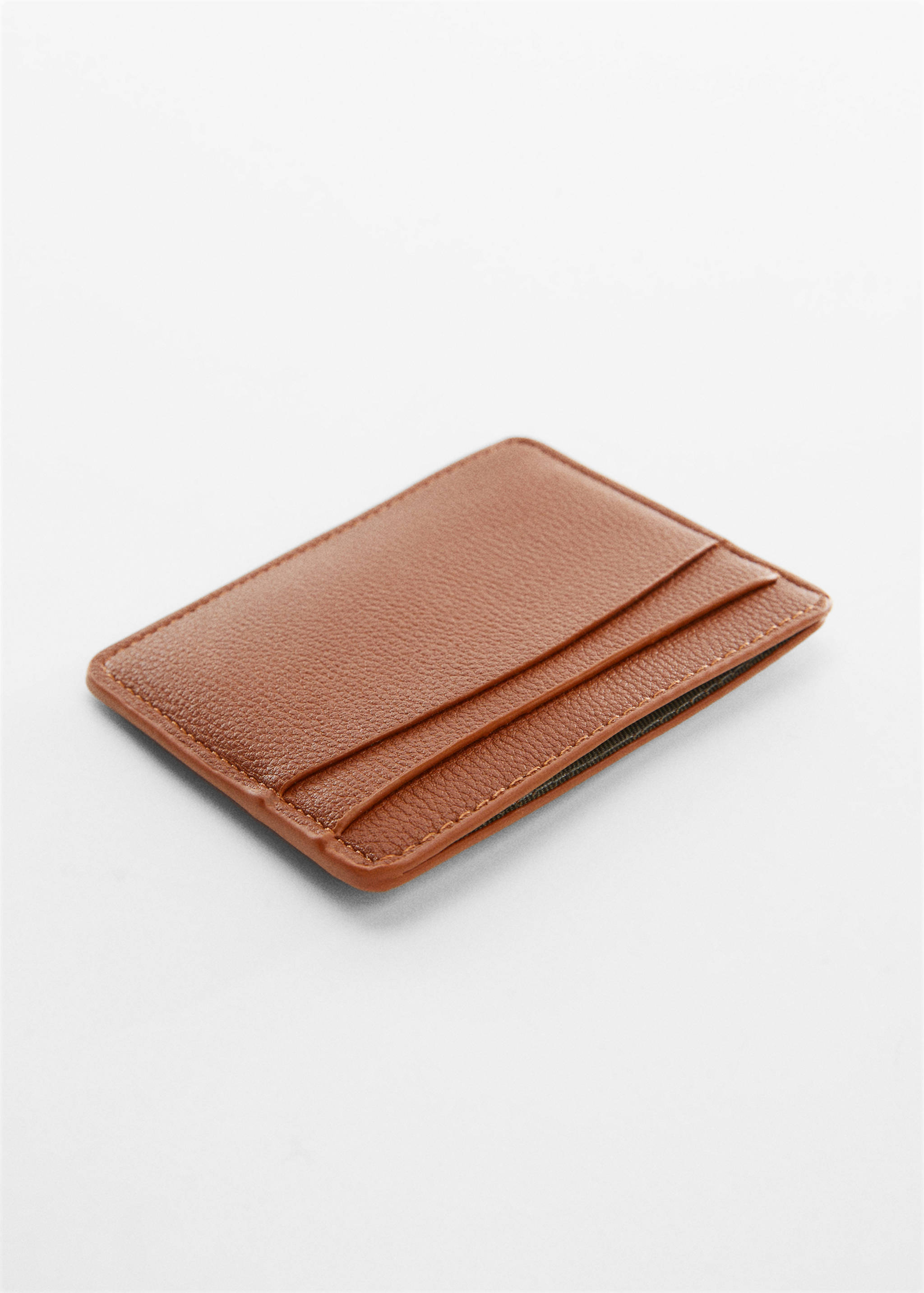 Anti-contactless faux-leather card holder - Medium plane