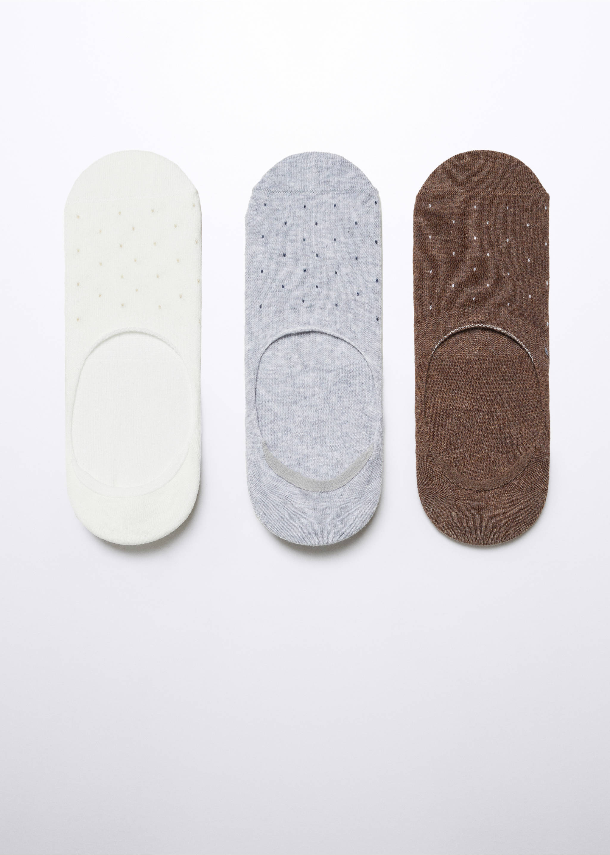 3-pack of polka-dot print socks - Article without model, Brown. Ref: 57011188-00.