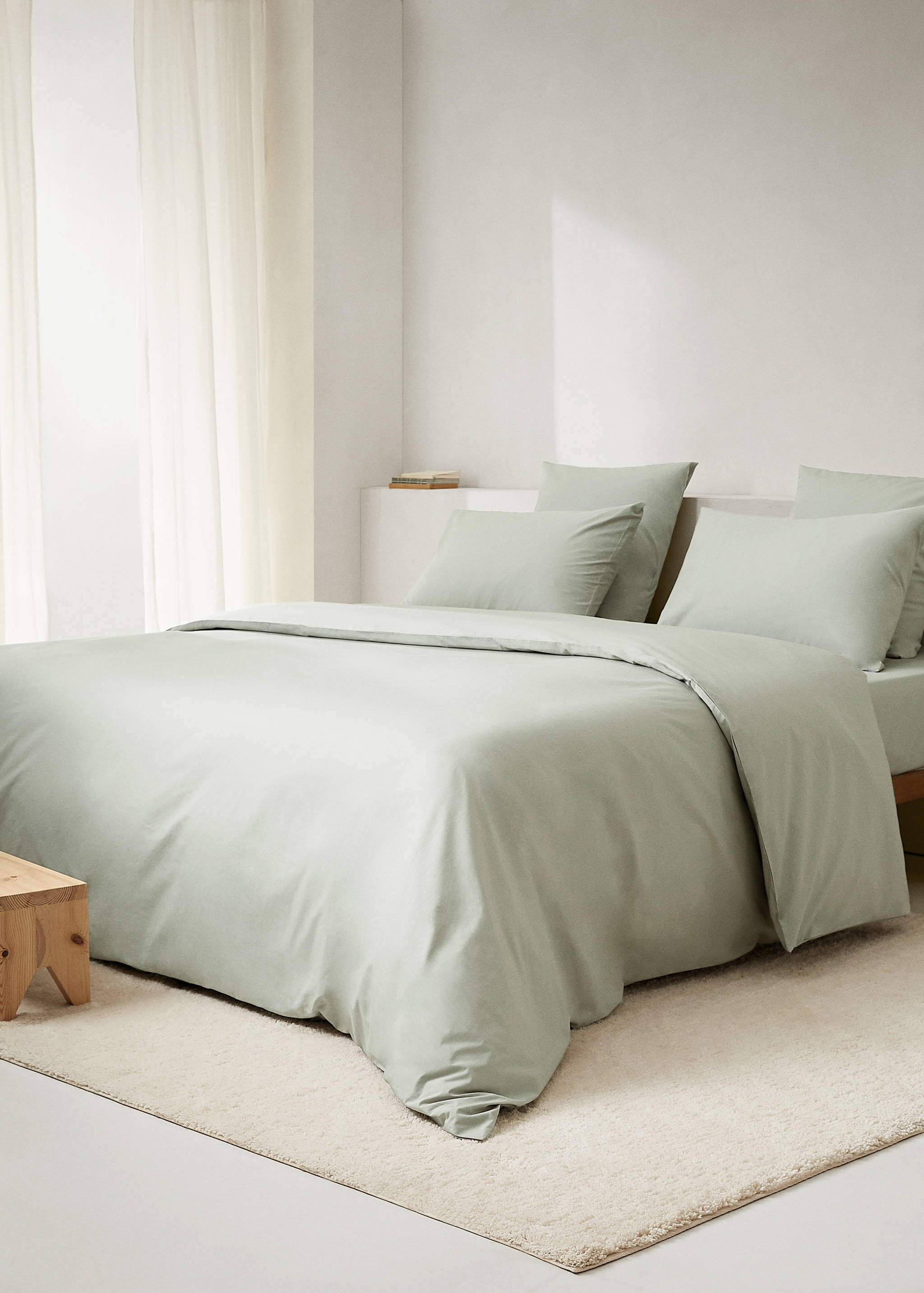 Housse de couette percale de coton 300 fils lit 135 cm - Plan général