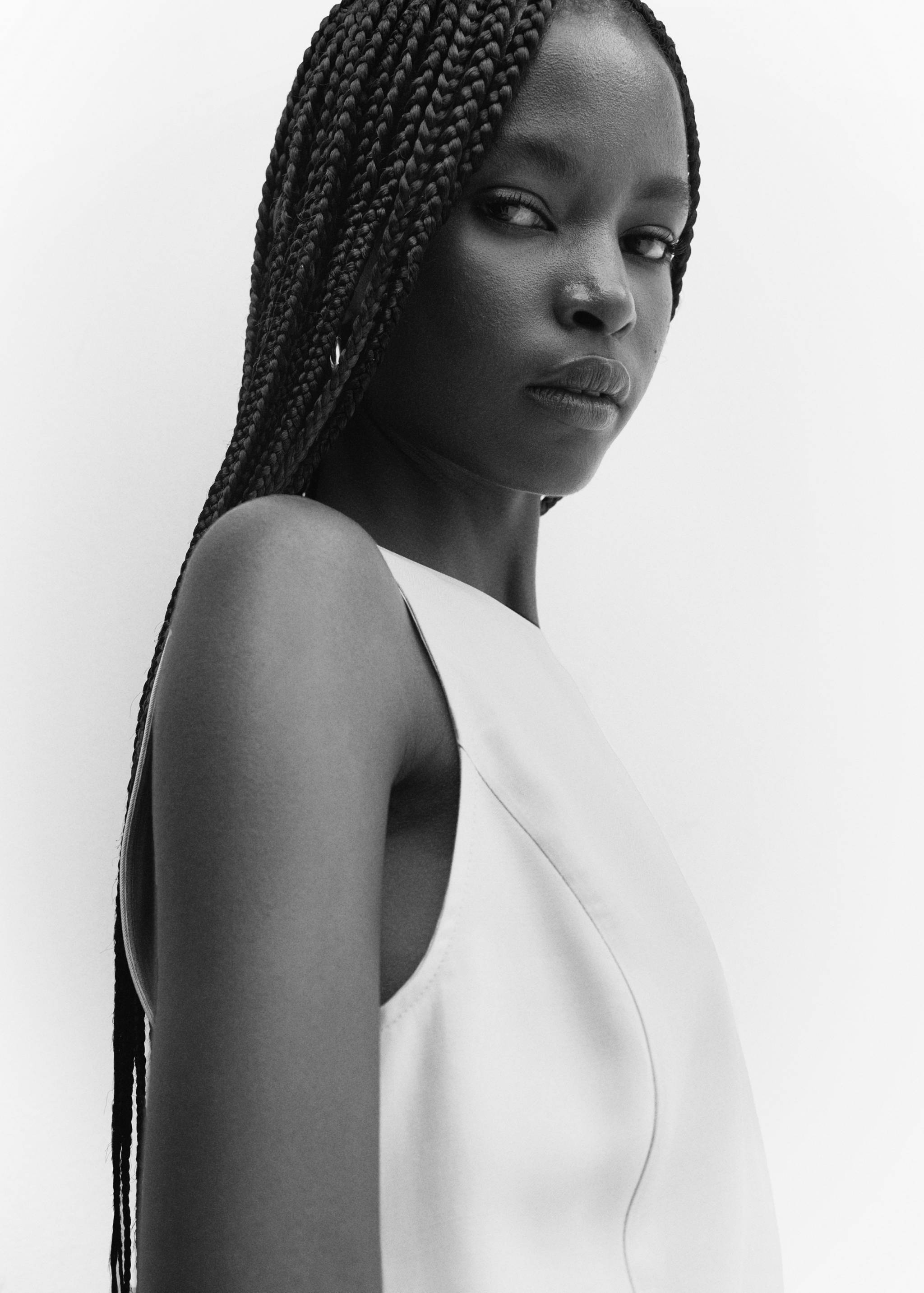 Cropped jumpsuit with straps - Details of the article 1