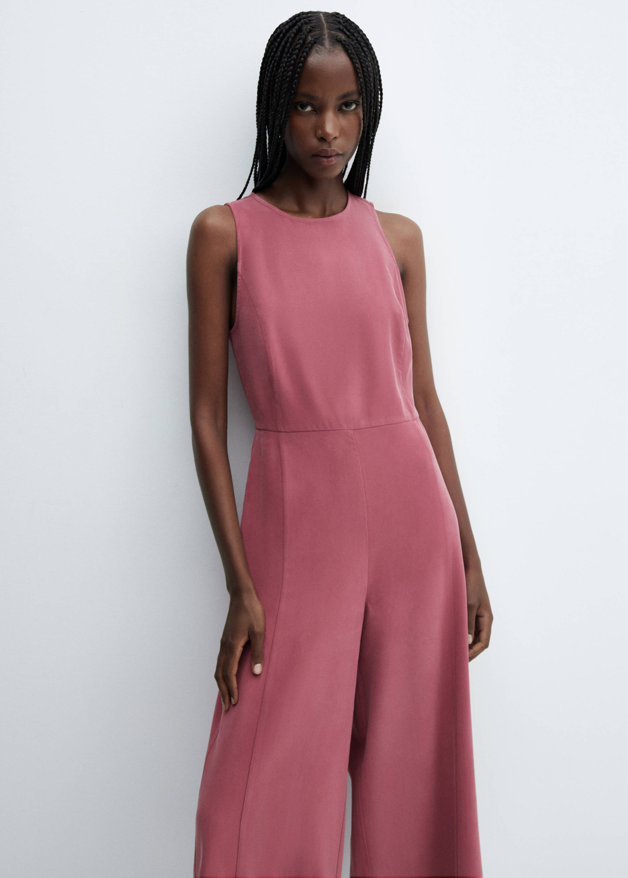 Cropped jumpsuit with straps - Medium plane