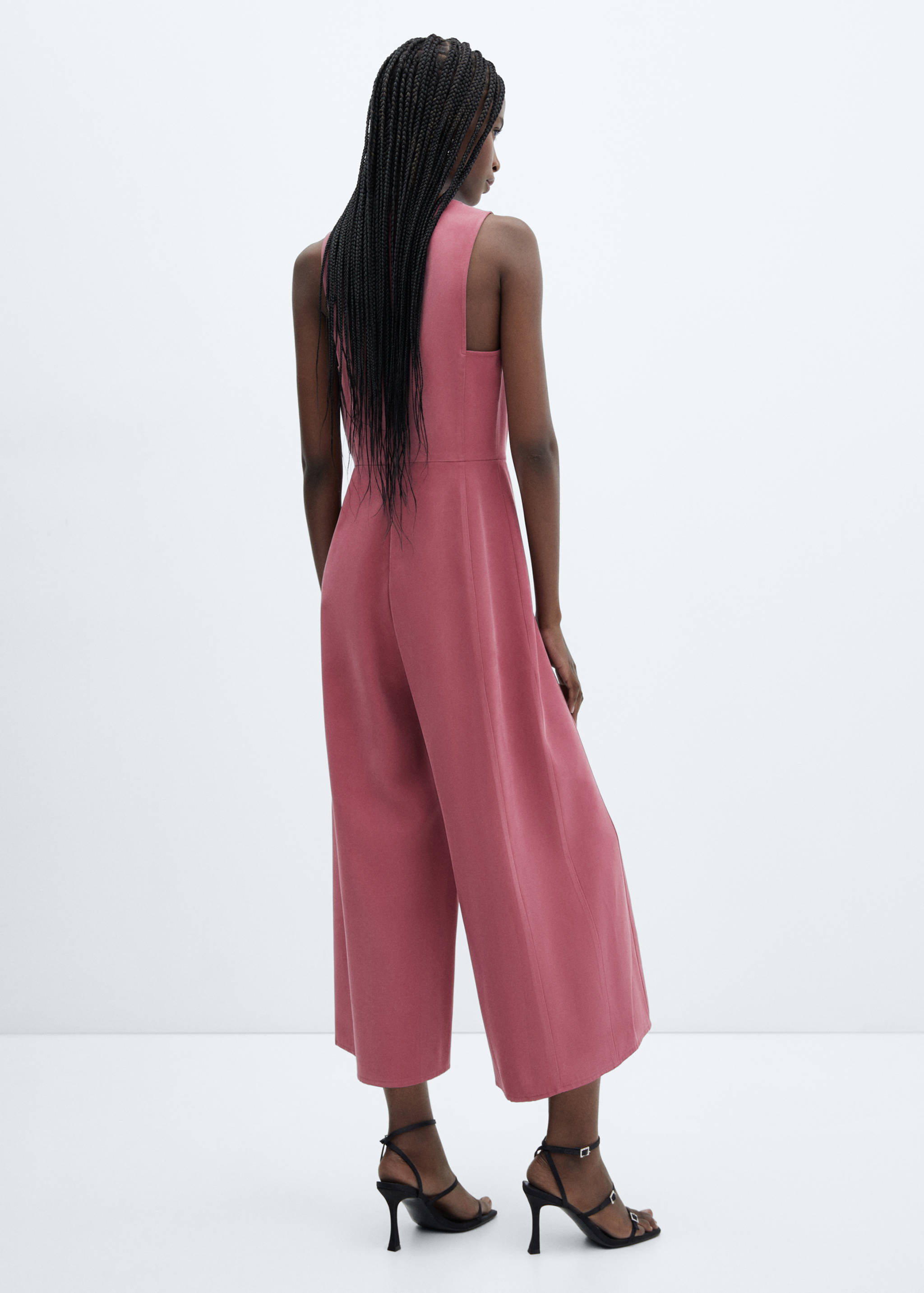 Cropped jumpsuit with straps - Reverse of the article