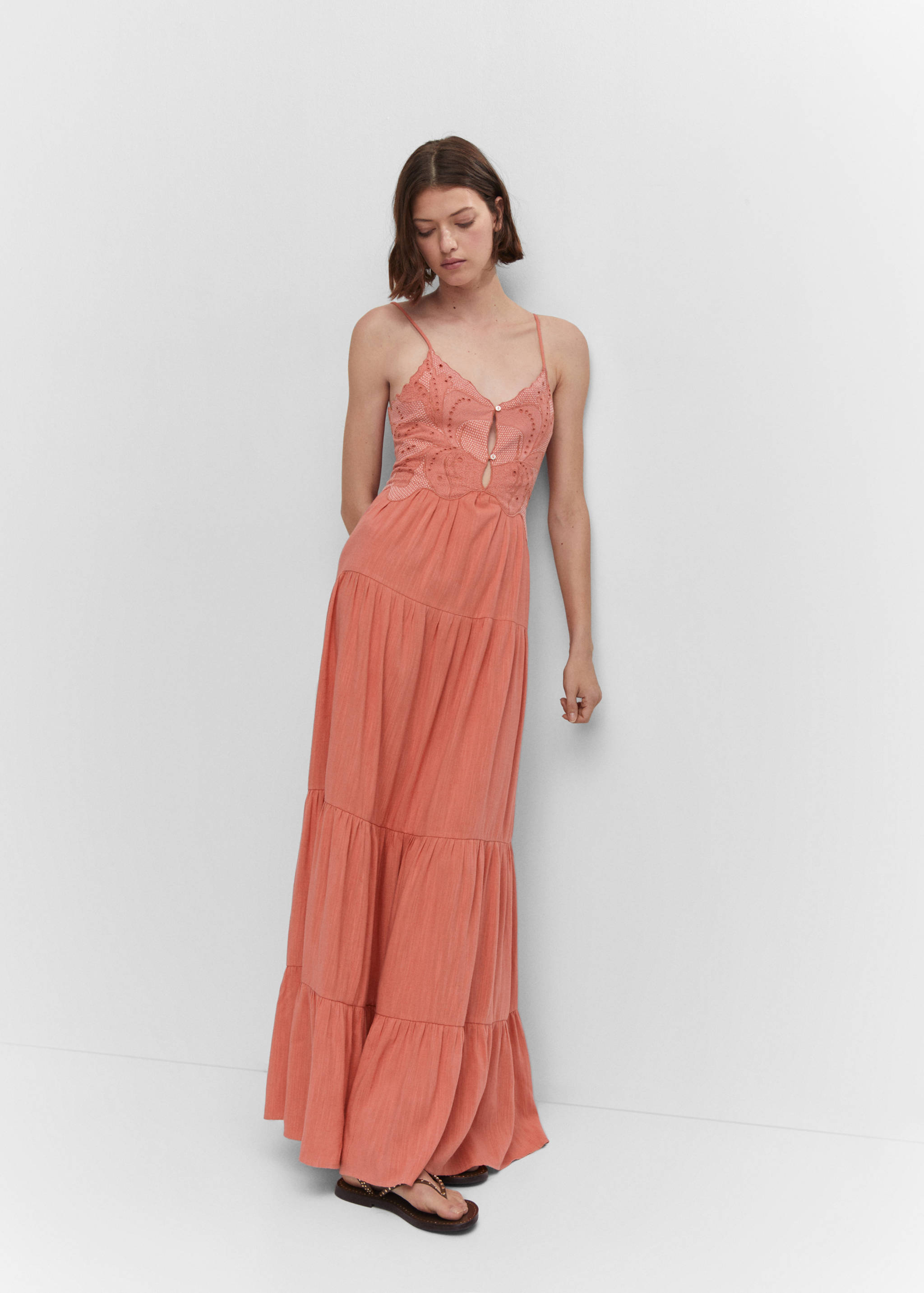 Embroidered flared dress - Details of the article 6