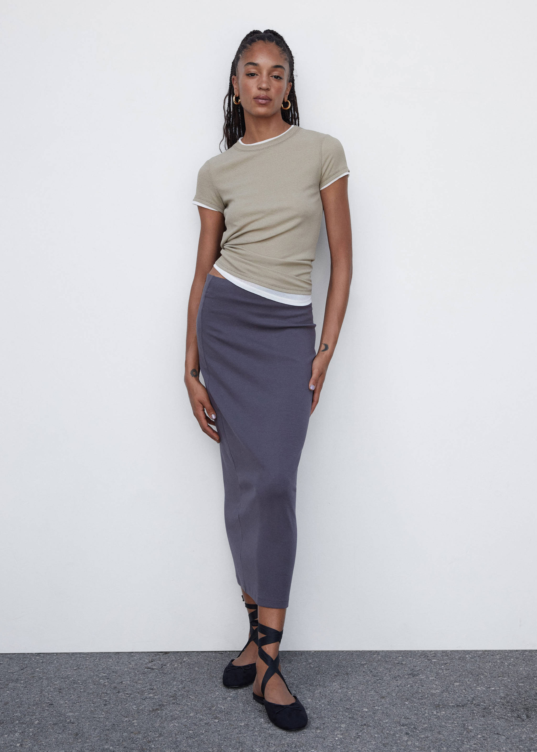 Lace-up ballerinas - General plane